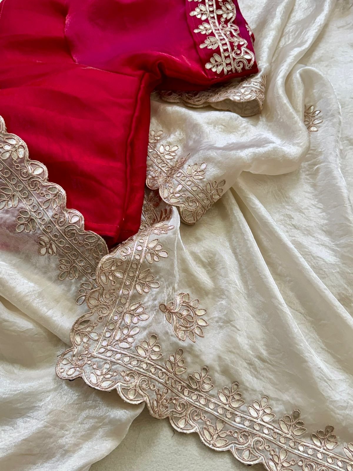 Hand Work Gota Pati Saree image 9