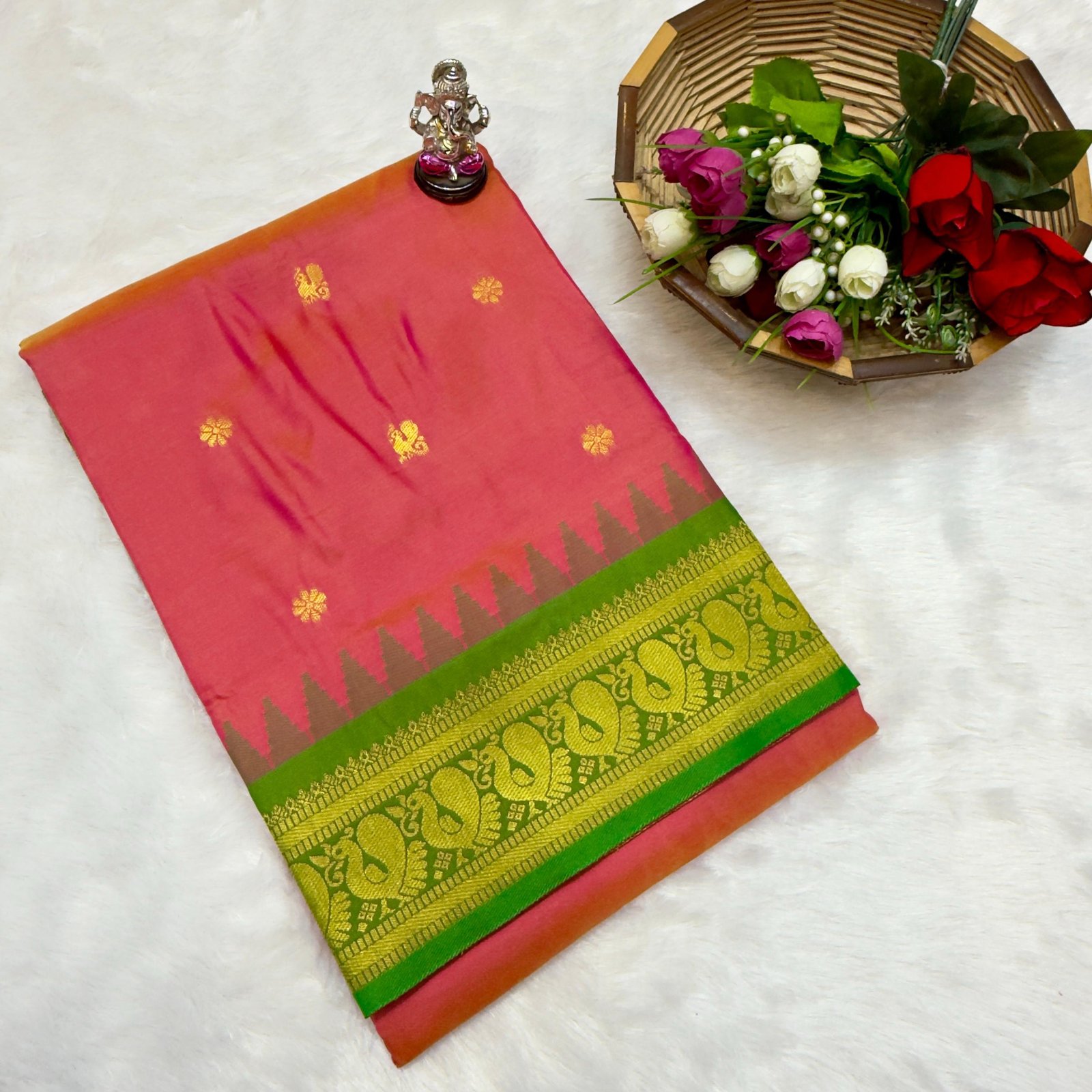 Half Silk Gadwaal Paithani image 10