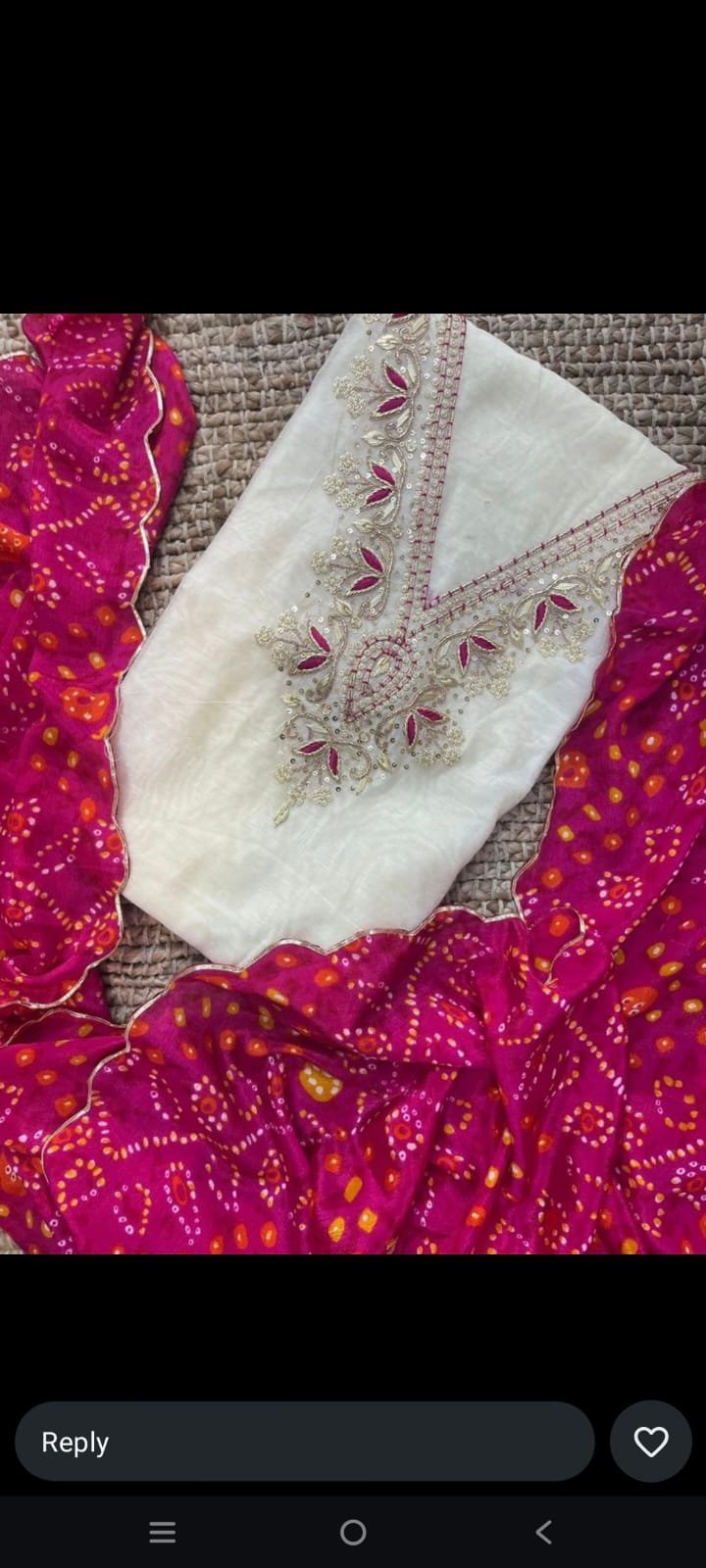 Chanderi kurta with Embroidery image 3