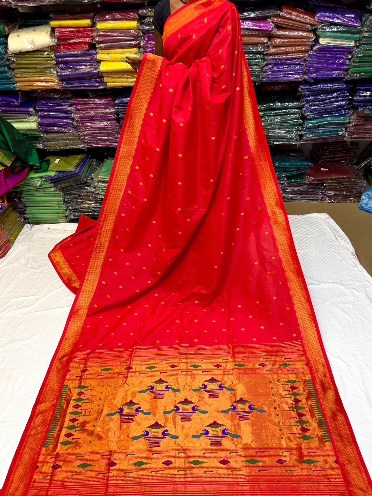 Yeola Double Pallu Semi Paithani image 24