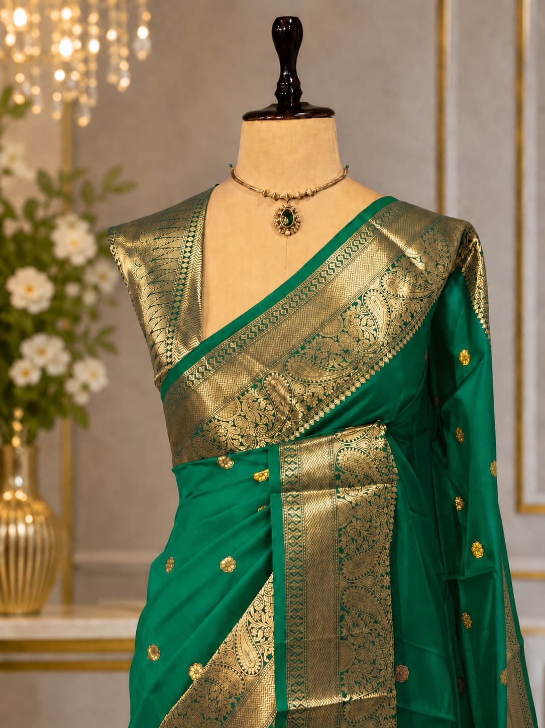 Party Wear Semi Kanjivaram Silk Sarees image 14