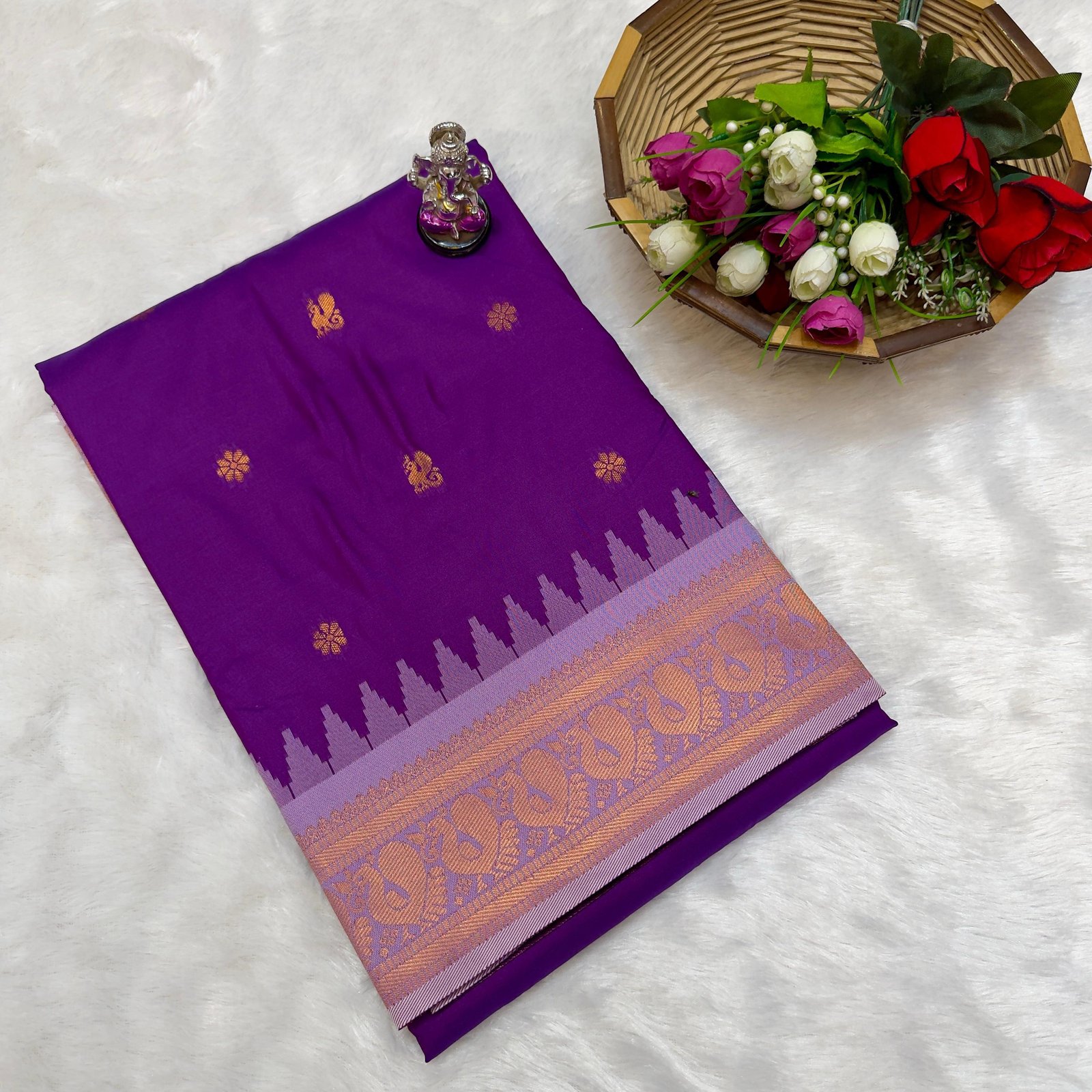 Half Silk Gadwaal Paithani image 21