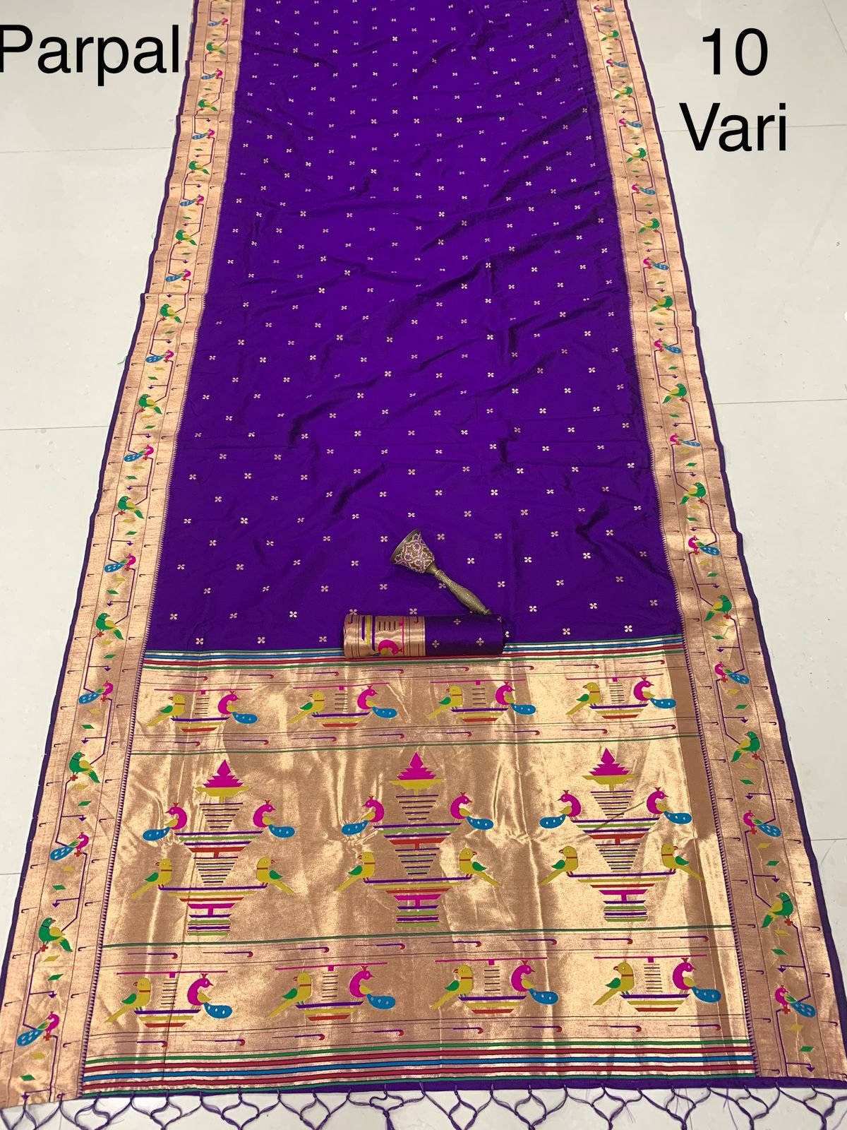 10 Vaar Bridal Paithani Saree image 10