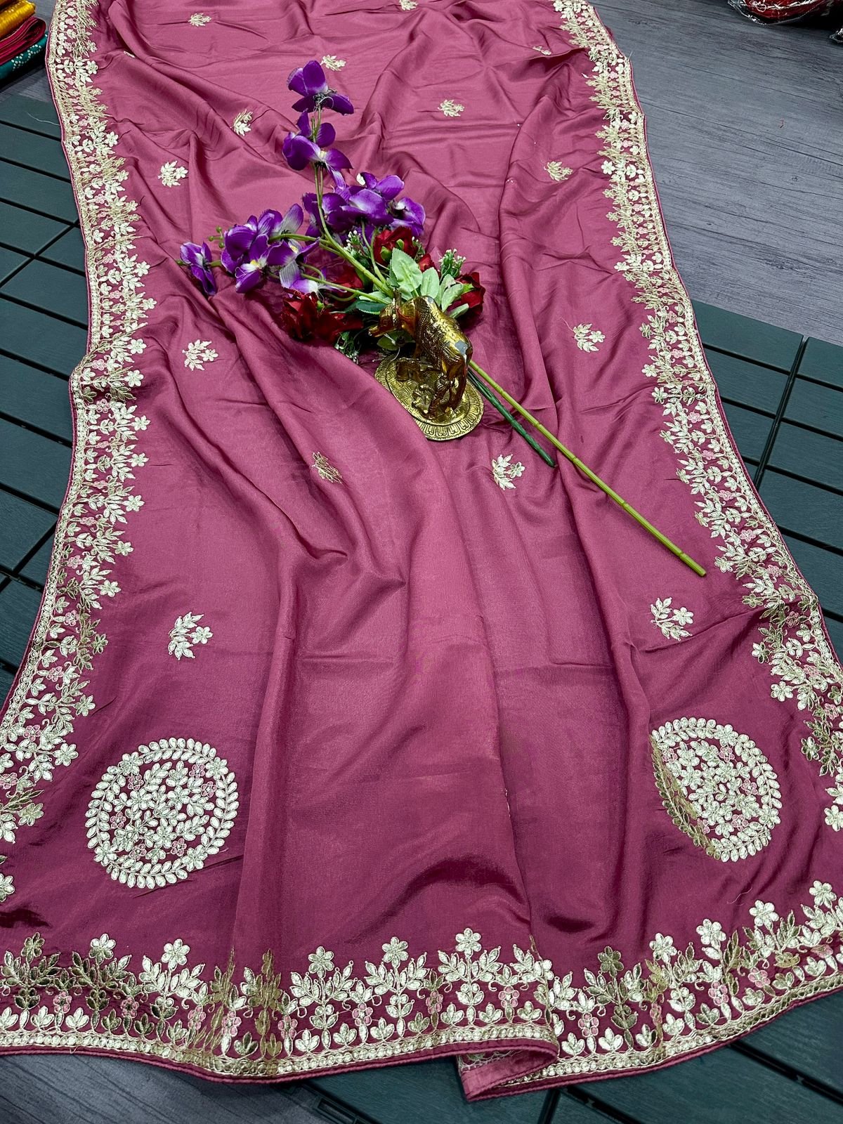 Fancy Gota Foil Designer New Arrival Premium HO Silk Sarees