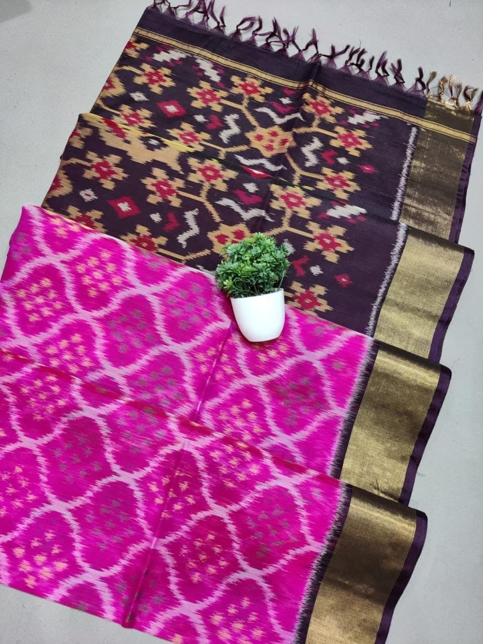 Single Ikkat Sico Cotton Sarees image 16