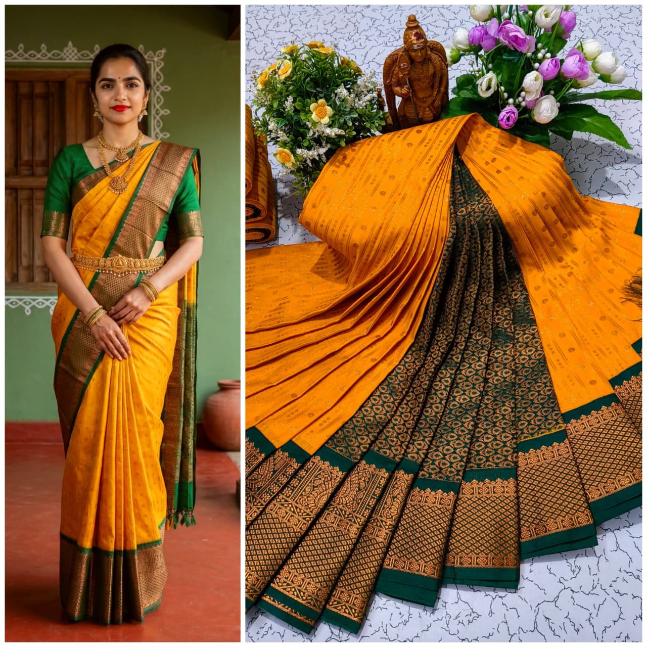 Korvai Kottanji Tana Semi Silk Saree image 27