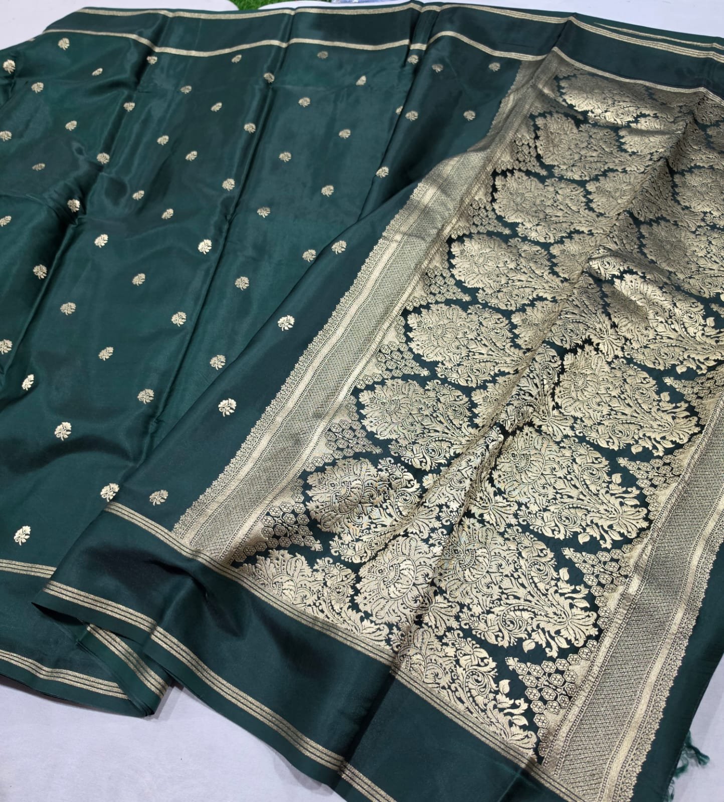 Premium Gajji silk sarees! Rich pallu image 2