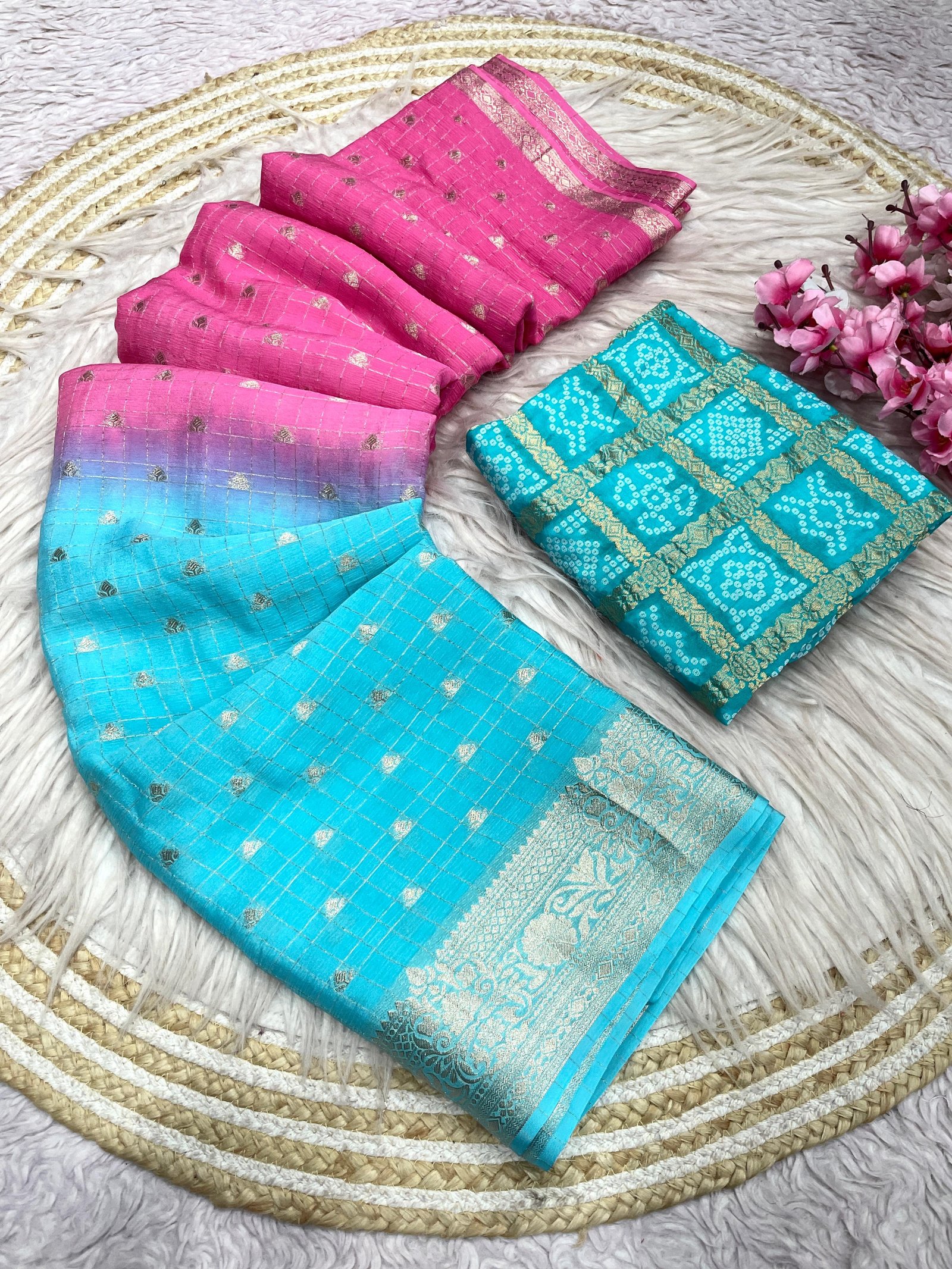 Pure Chinon Chiffon Silk Weaving Saree image 5