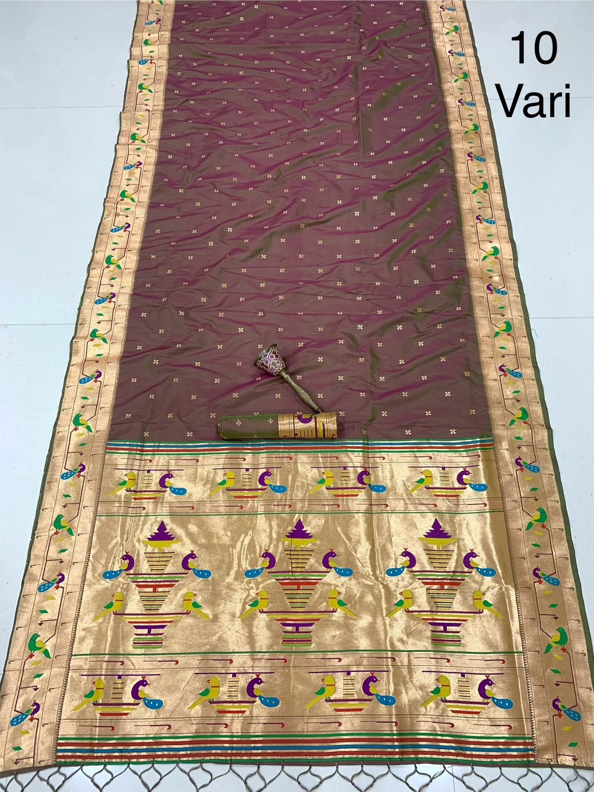 10 Vaar Bridal Paithani Saree image 3