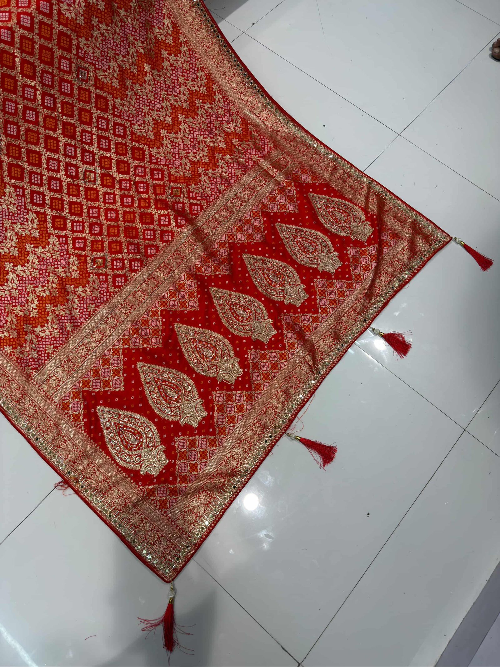 Premium Banarasi Dola Gharchola With Gotapatti Pallu image 3