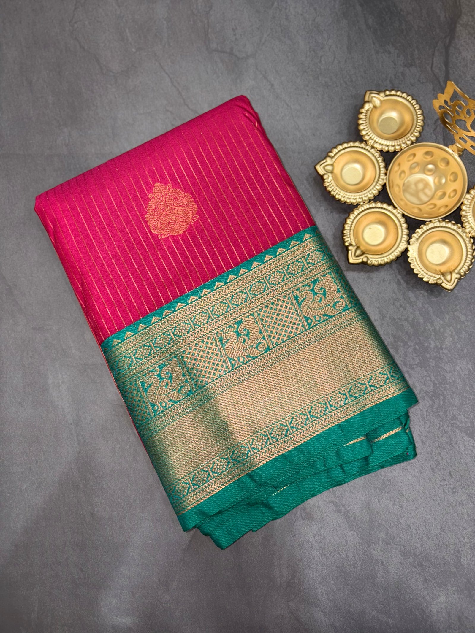 6 Korvai Kanchi Semi Silk Sarees image 6