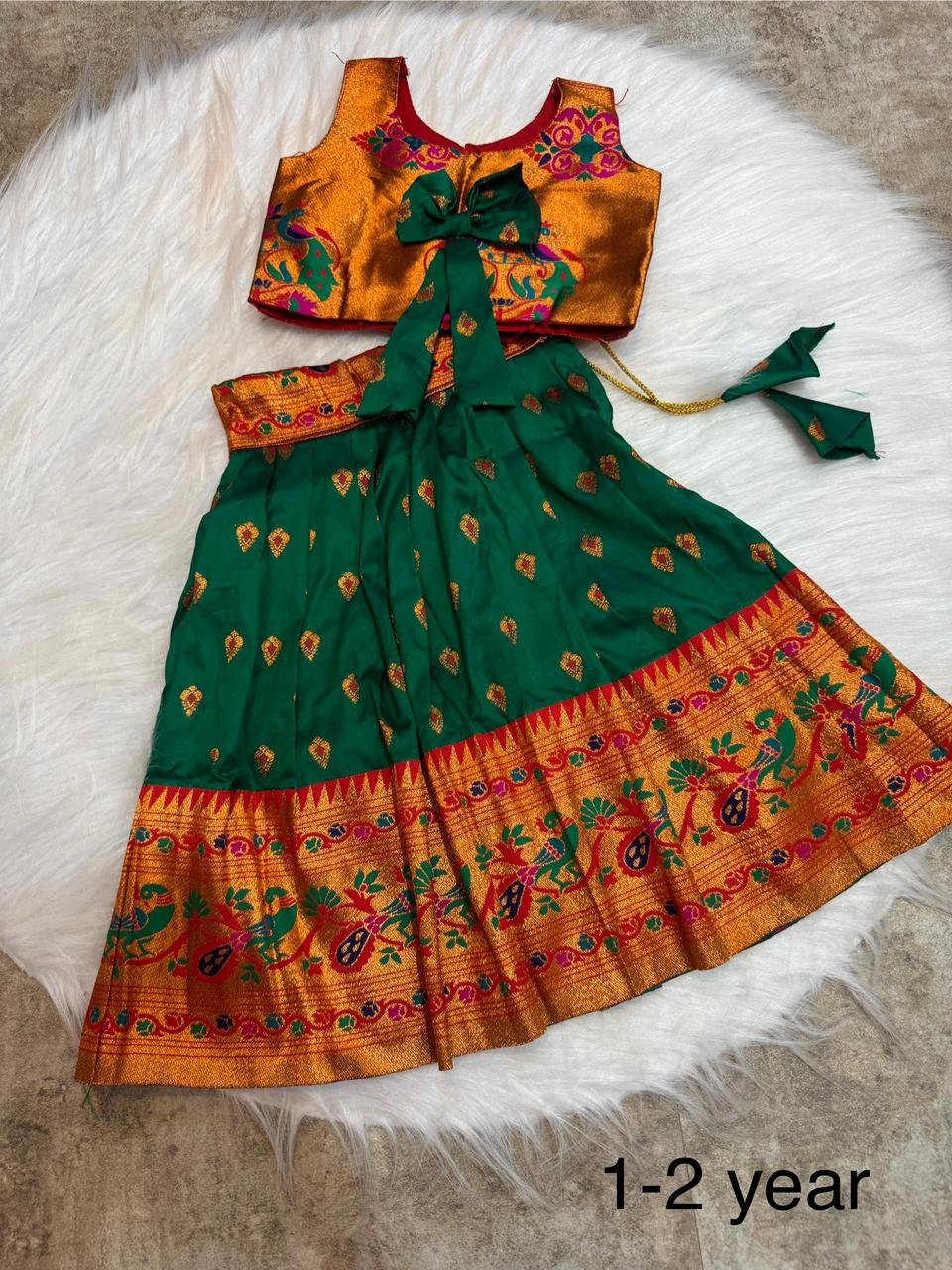 1 Paithani Kids Lehenga image 3