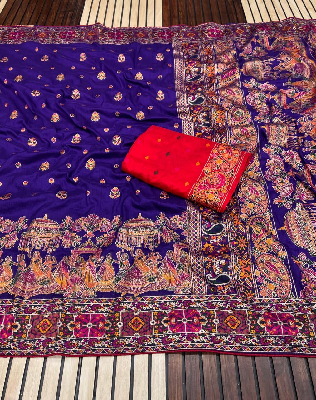 14 rajwadi pashmina saree image 8