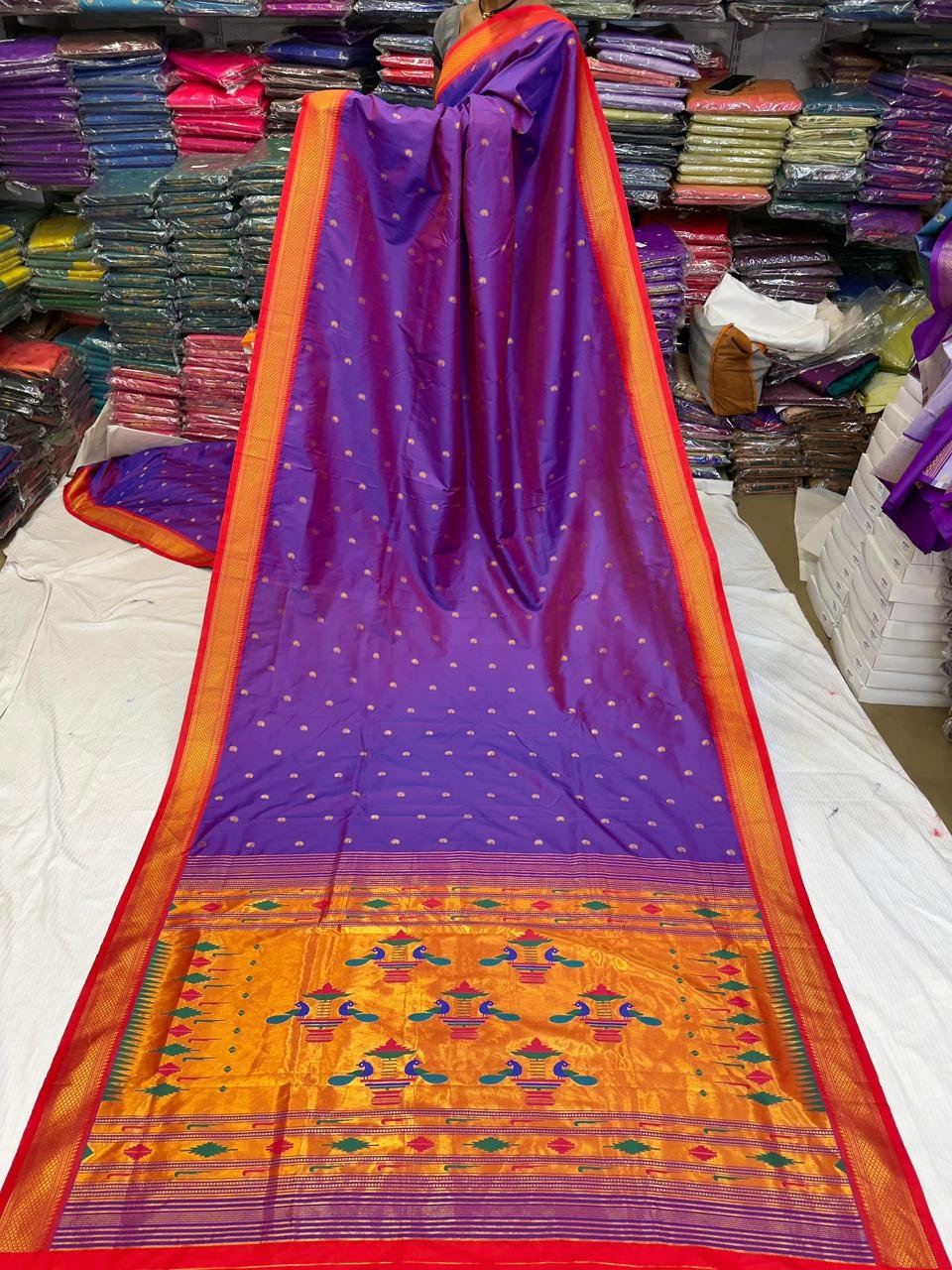 Yeola Double Pallu Semi Paithani image 21