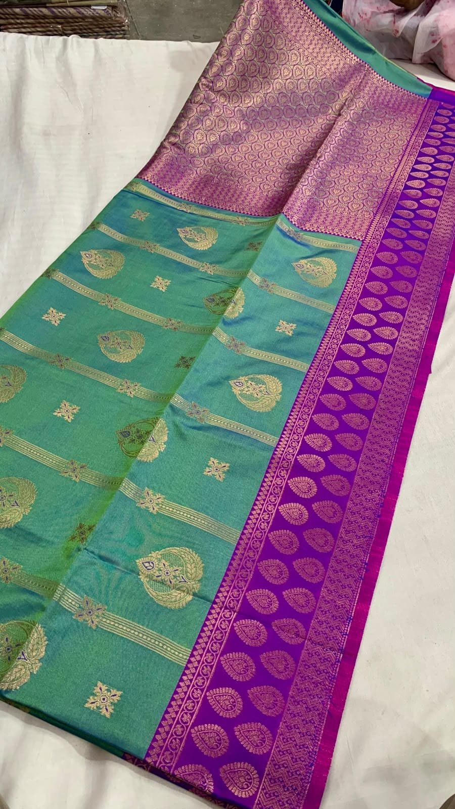 Dual Tone Semi Silk Sarees image 2