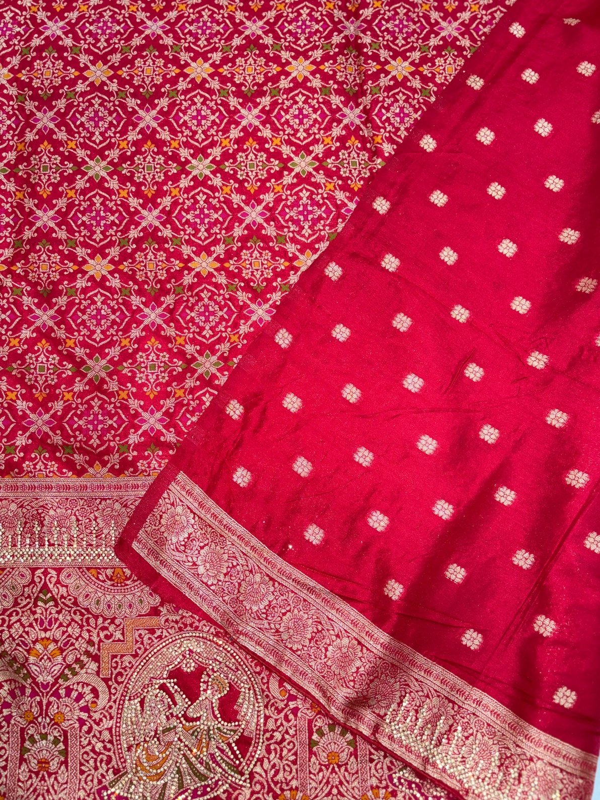 Bridal Gaji Silk Patota Design Saree image 8