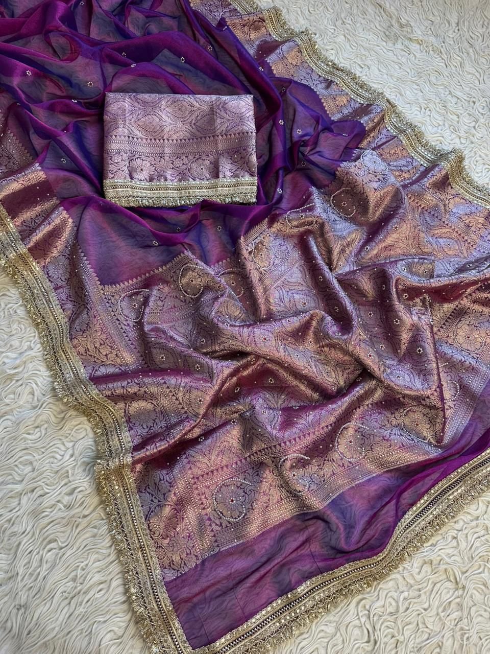 5 Banarasi Tissue Silk image 20