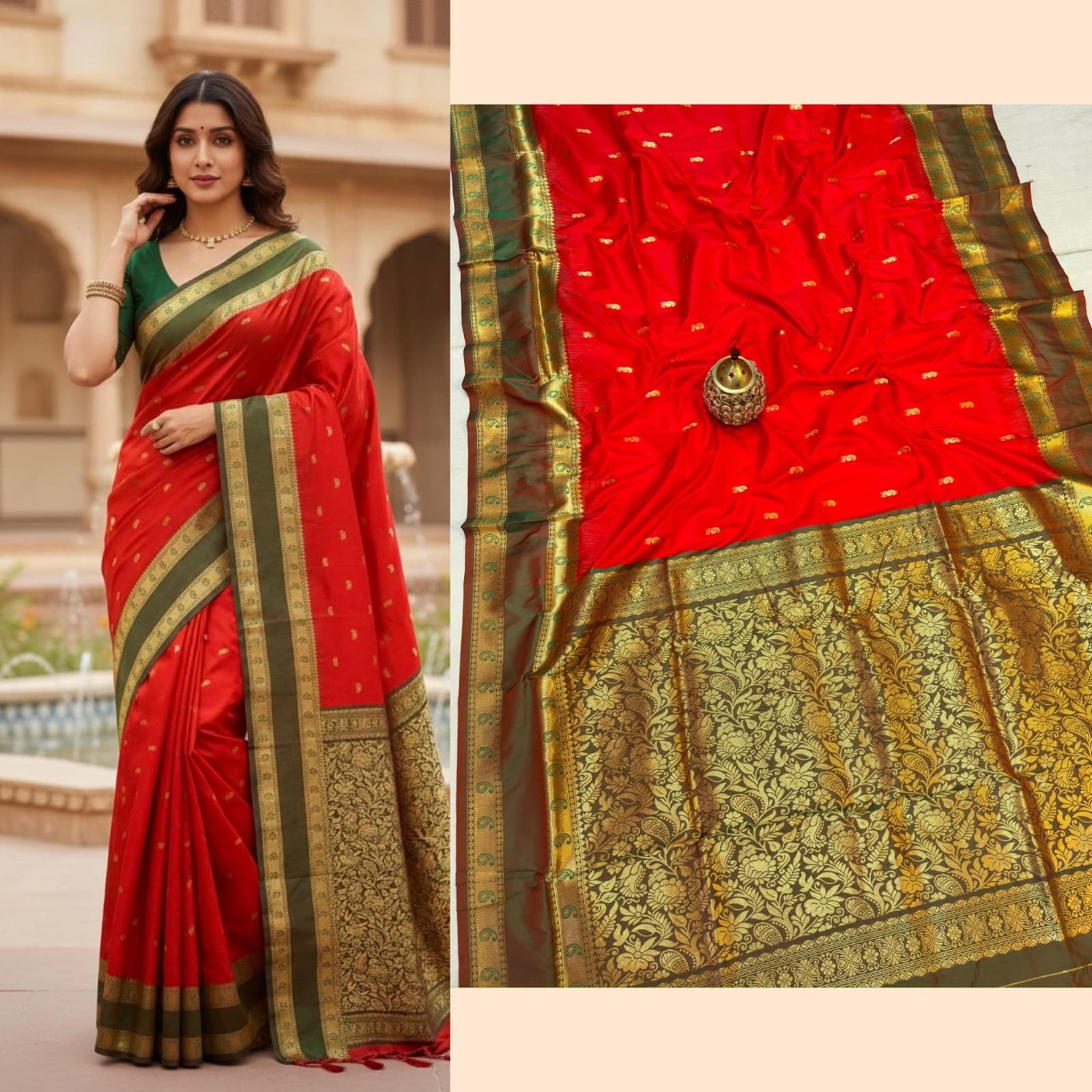 Kanjivaram Paithani Saree image 5