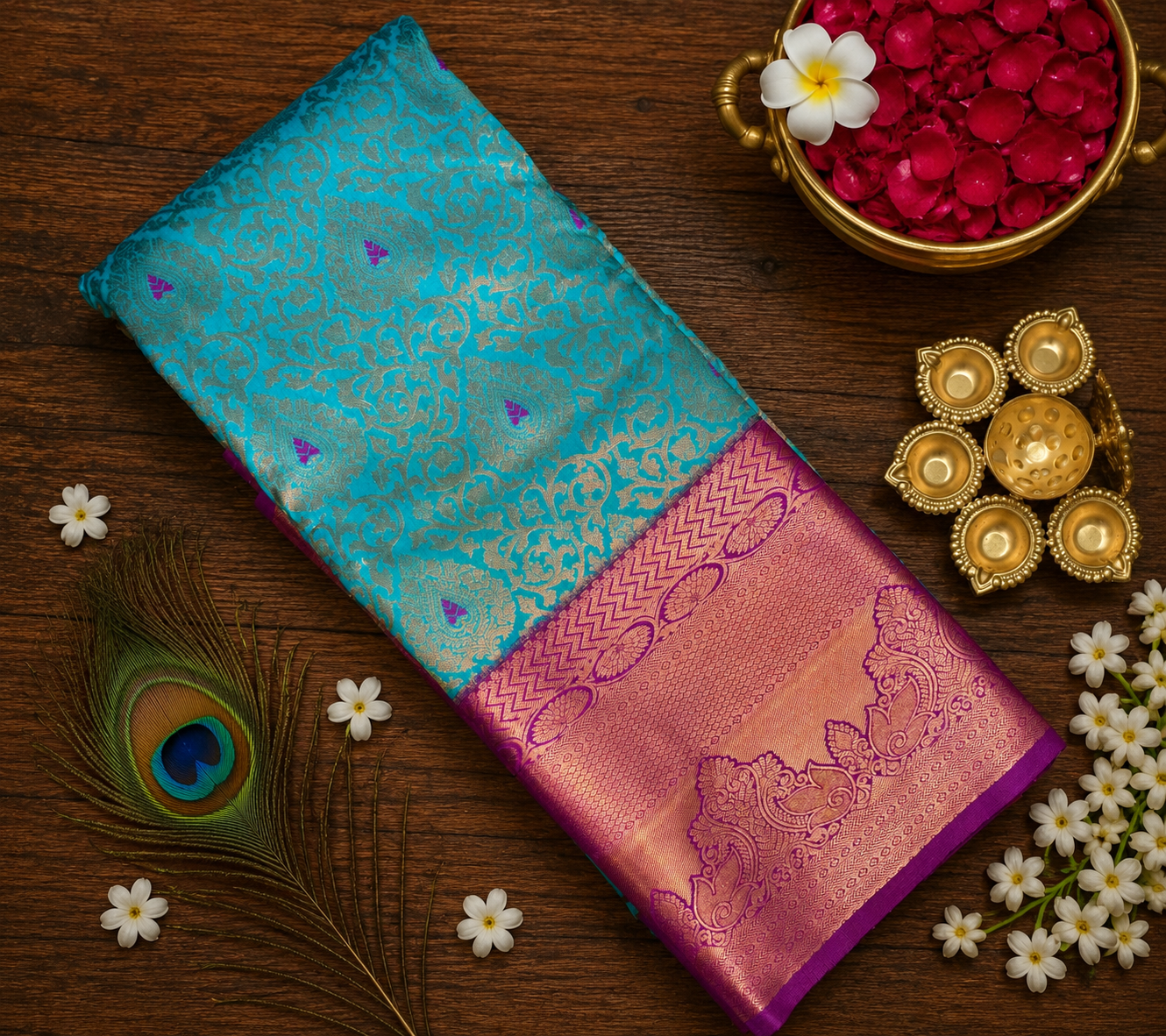 9 Korvai Kanchi Semi Silk Sarees image 20