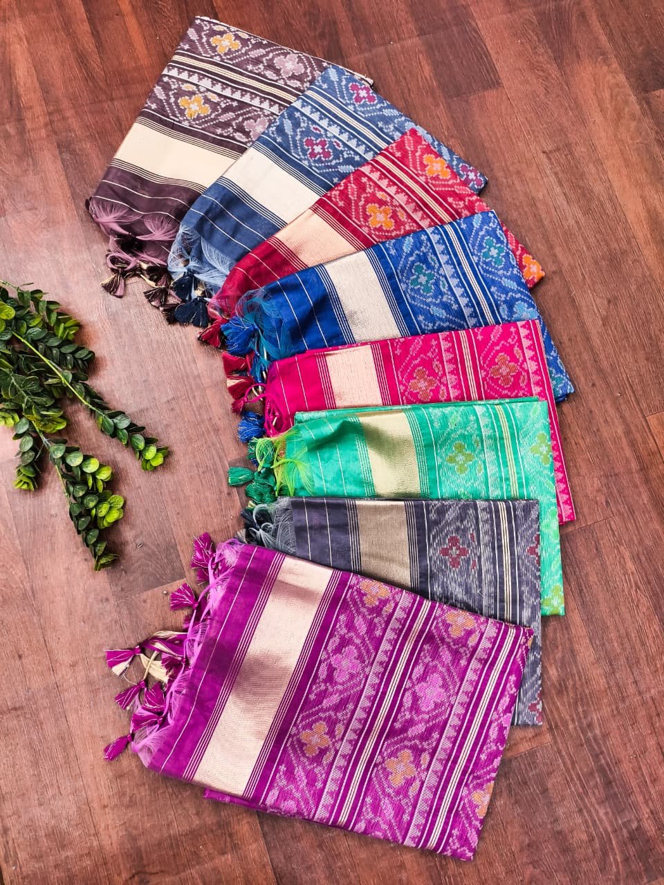 Soft Desi Raw Silk saree with pochampali ikkat concept