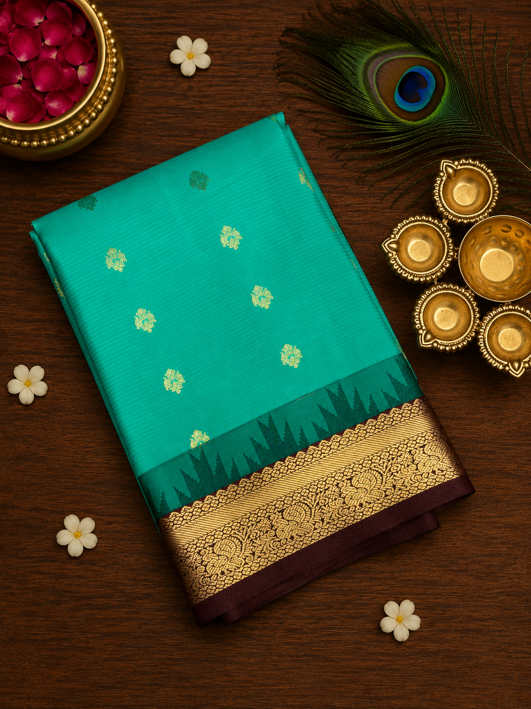 Small Border Korvai Kanchi Semi Silk Sarees image 33