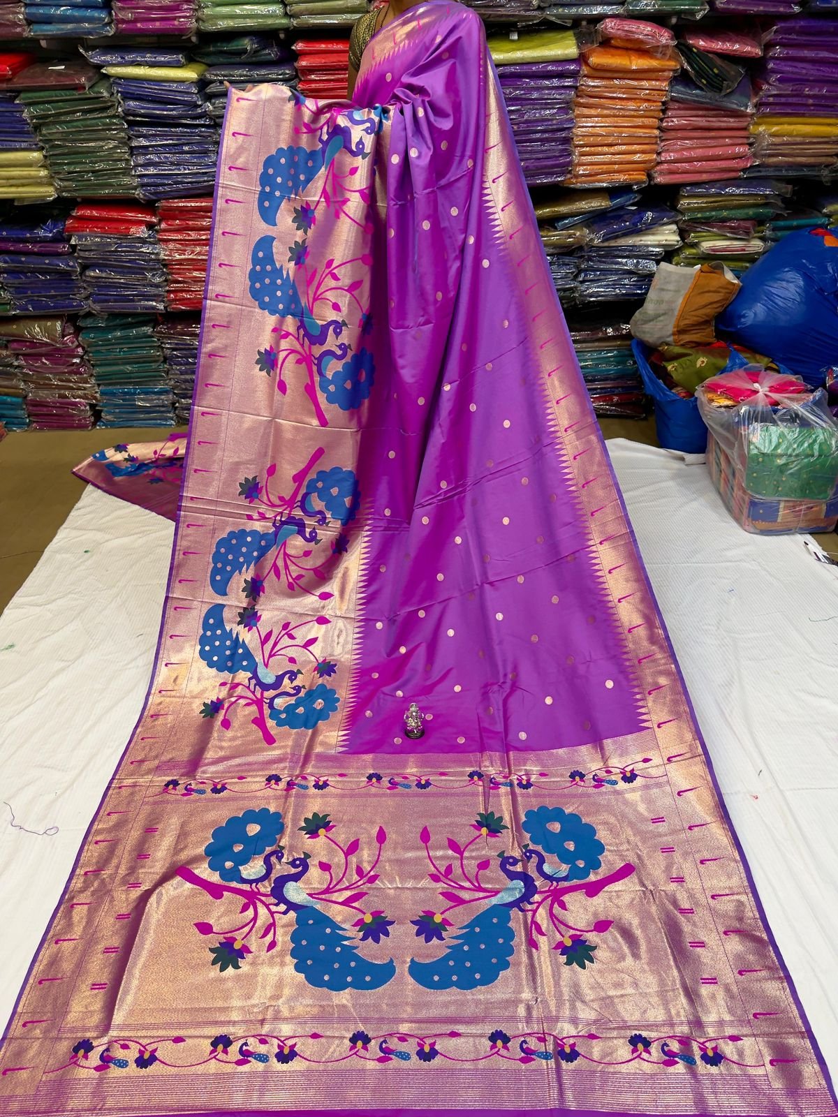 Half Allover Paithani image 13