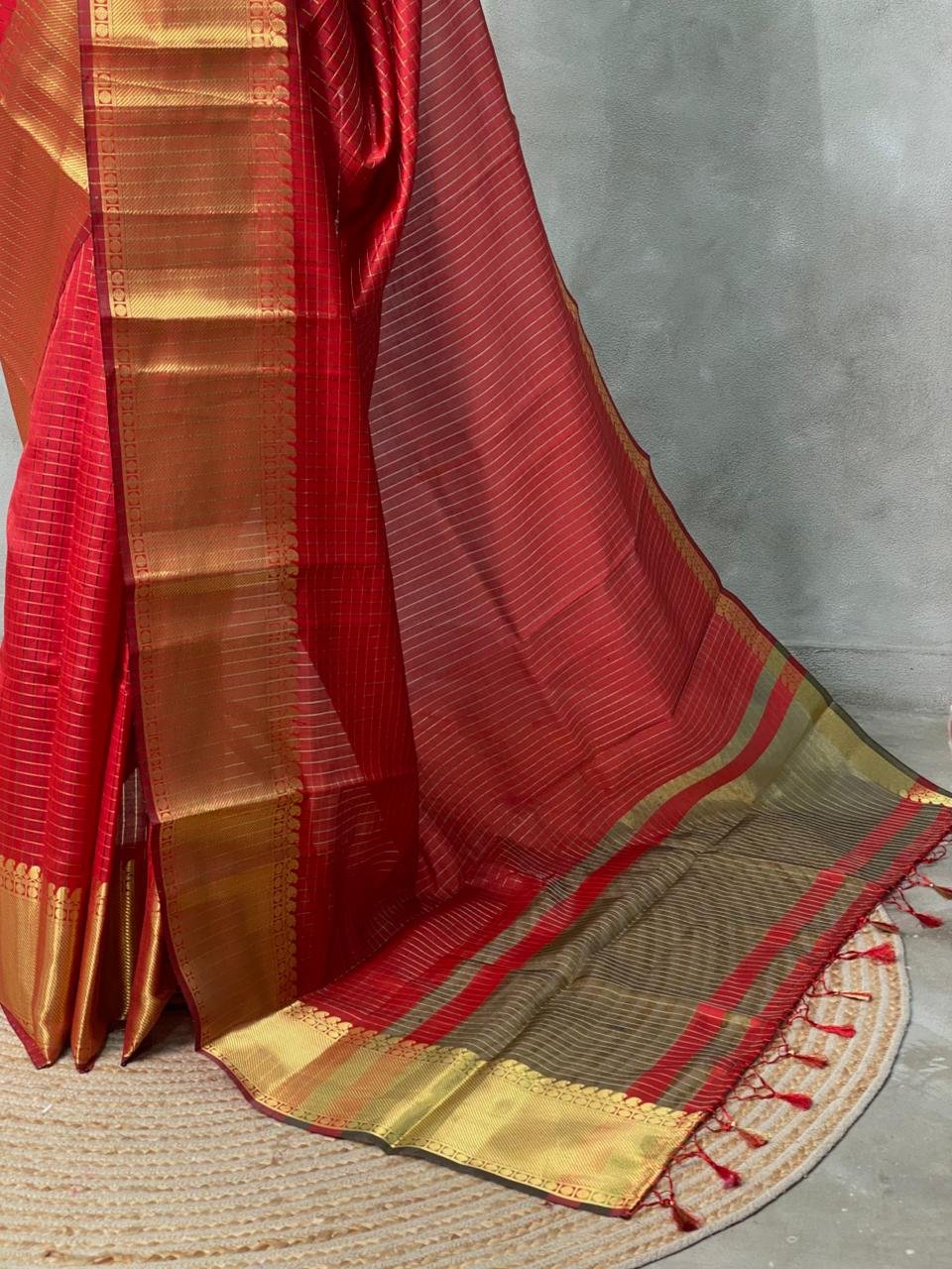 Party Wear Semi Kanchivaram Silk Sarees image 12