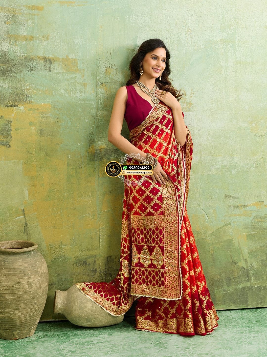 Banarasi Silk With Heavy Zari Work Saree with Handwork (Dual color) image 2