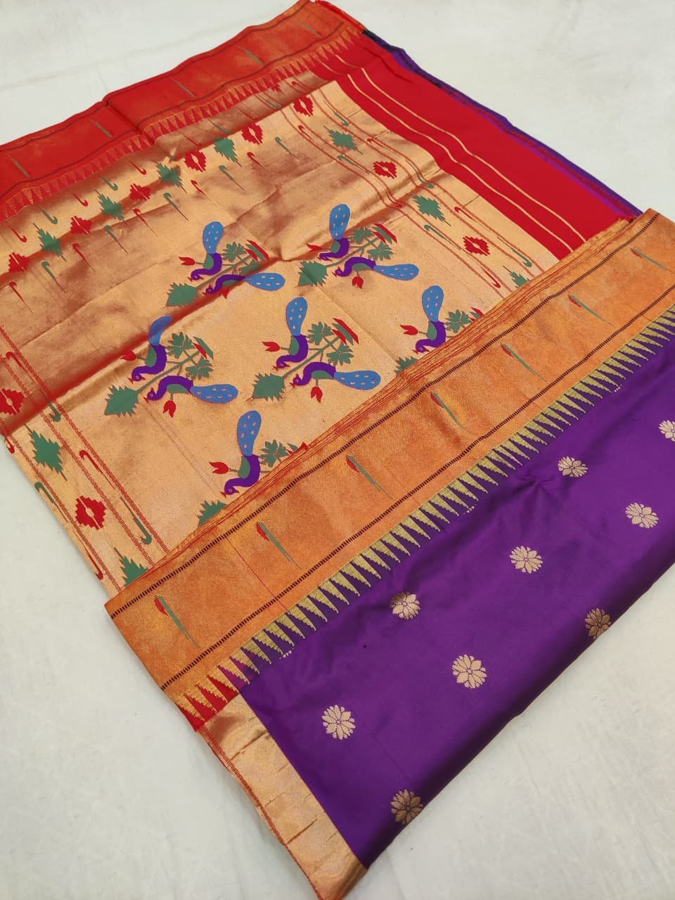 Muniya Paithani Pure Silk image 24