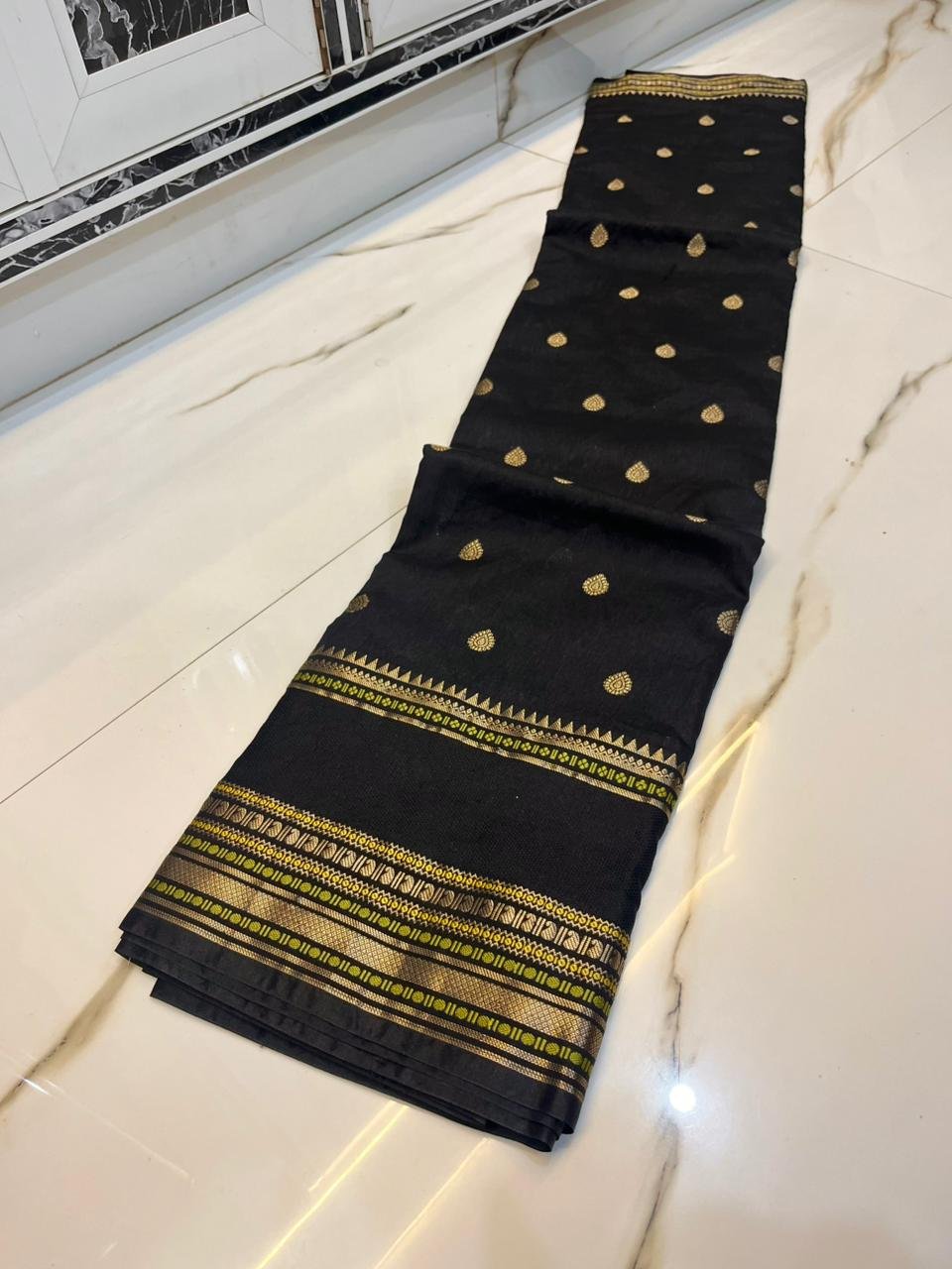 Banarasi Self Tone Semi Silk image 2