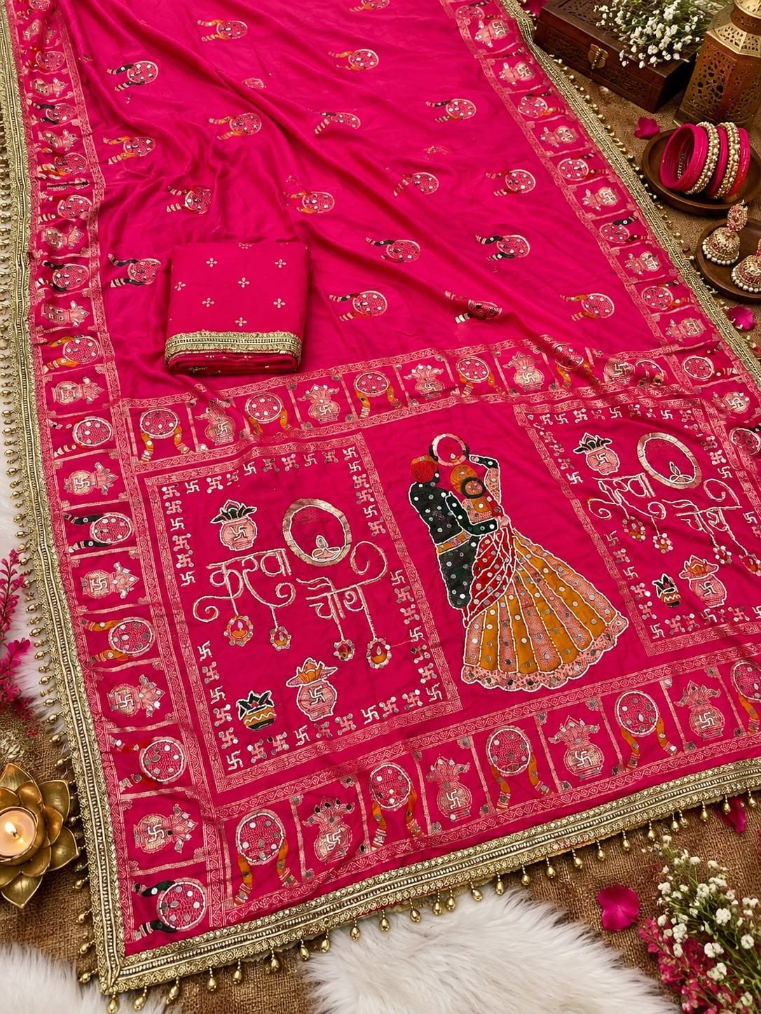 Karwachouth Special Handwork Saree image 6