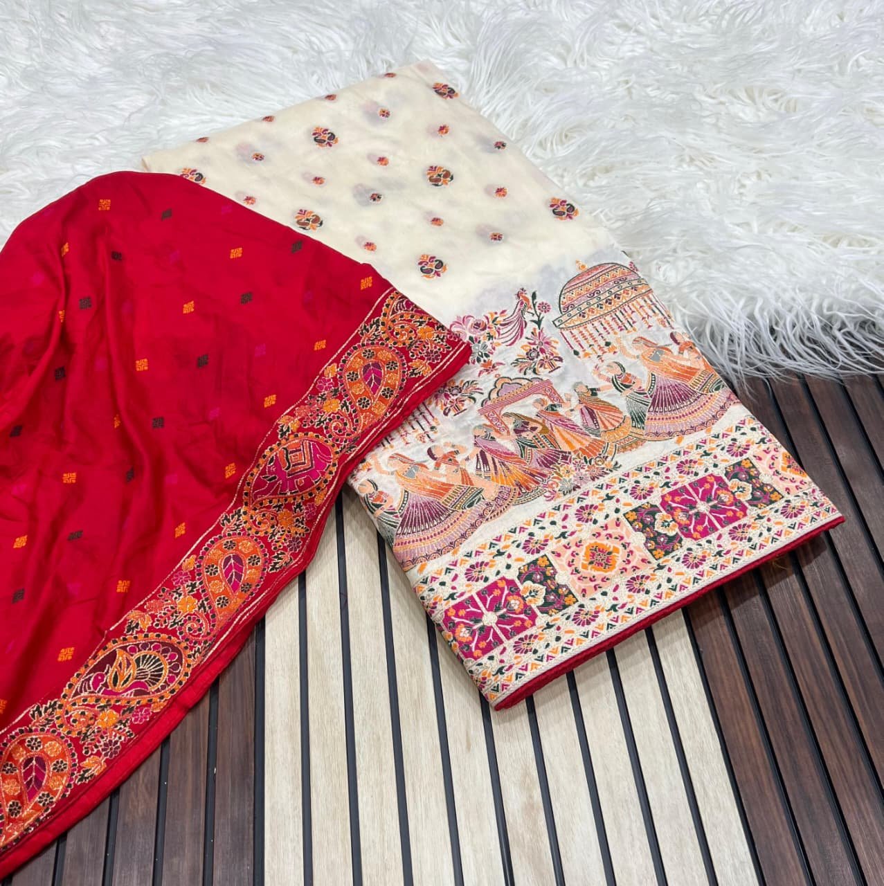 14 rajwadi pashmina saree image 16