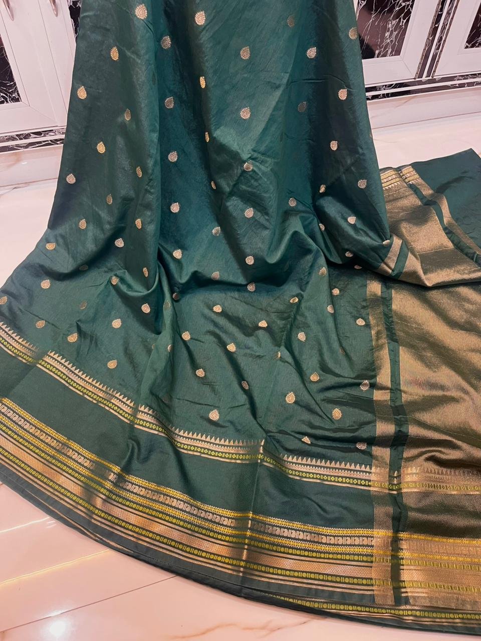 Banarasi Self Tone Semi Silk image 6
