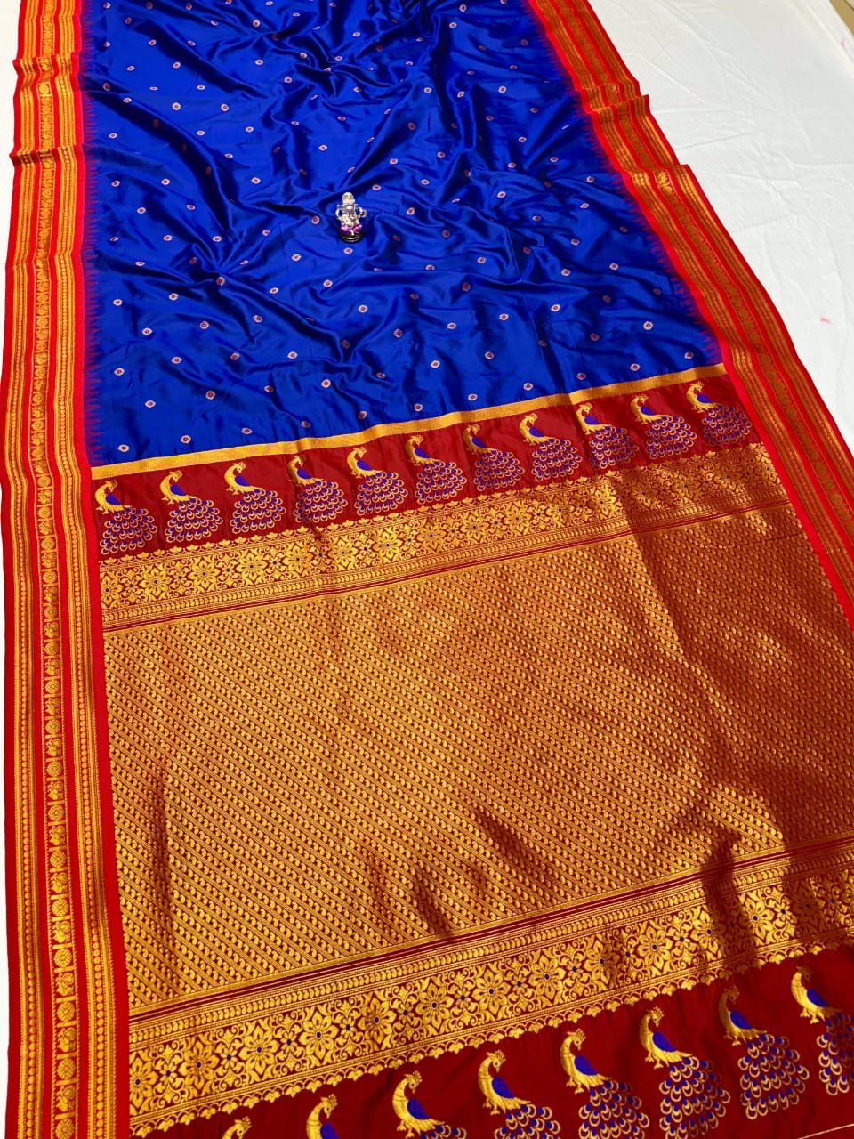 Half Silk South Indian Paithani image 25