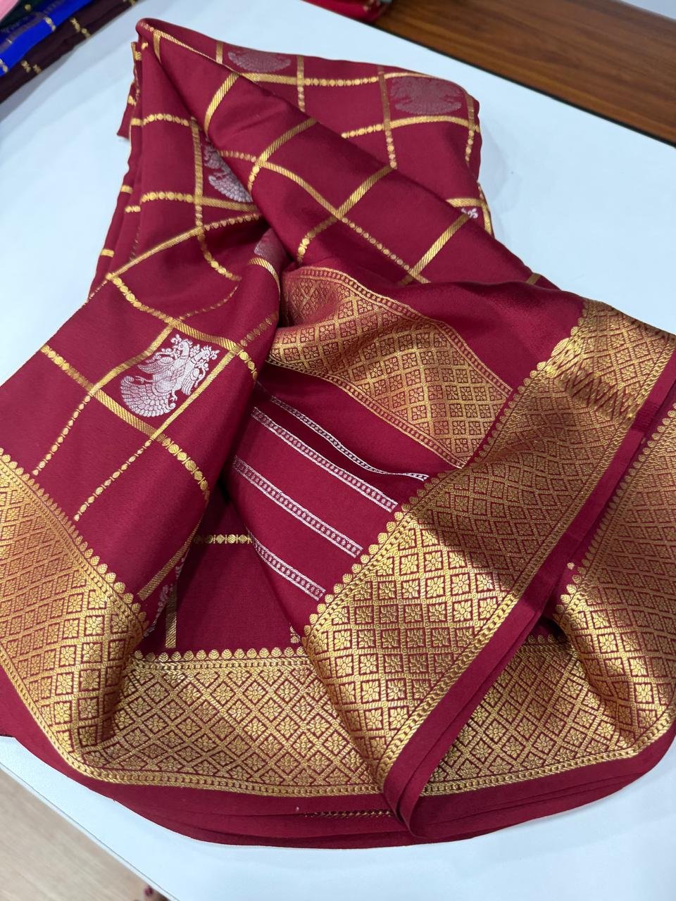 5 Pure Mysore Silk Sarees image 23
