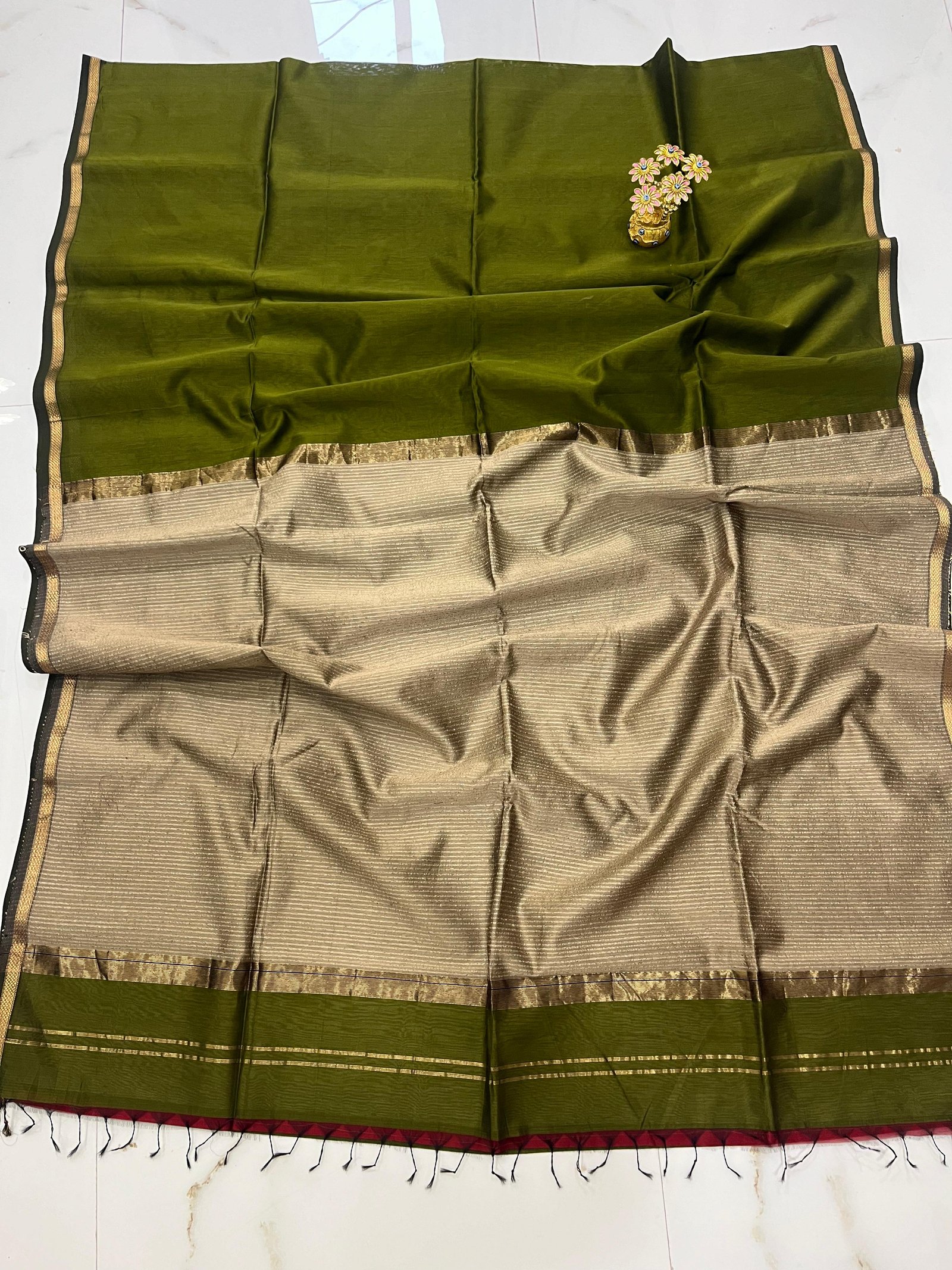 Maheswari Kosa Pallu Saree image 3