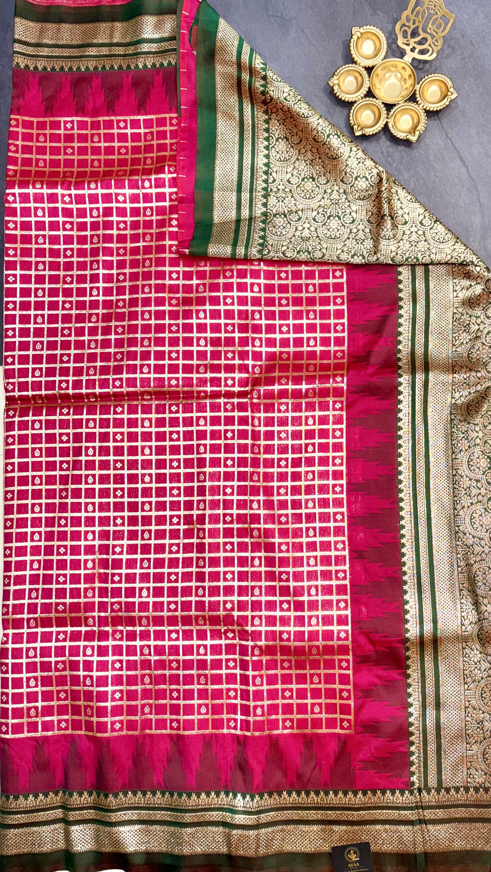 Bridal Semi Gadwal Sarees image 7