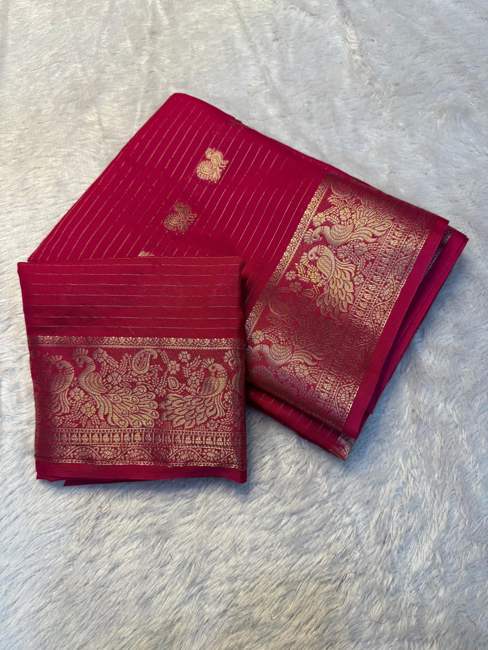 Pure viscose dola silk sarees image 6