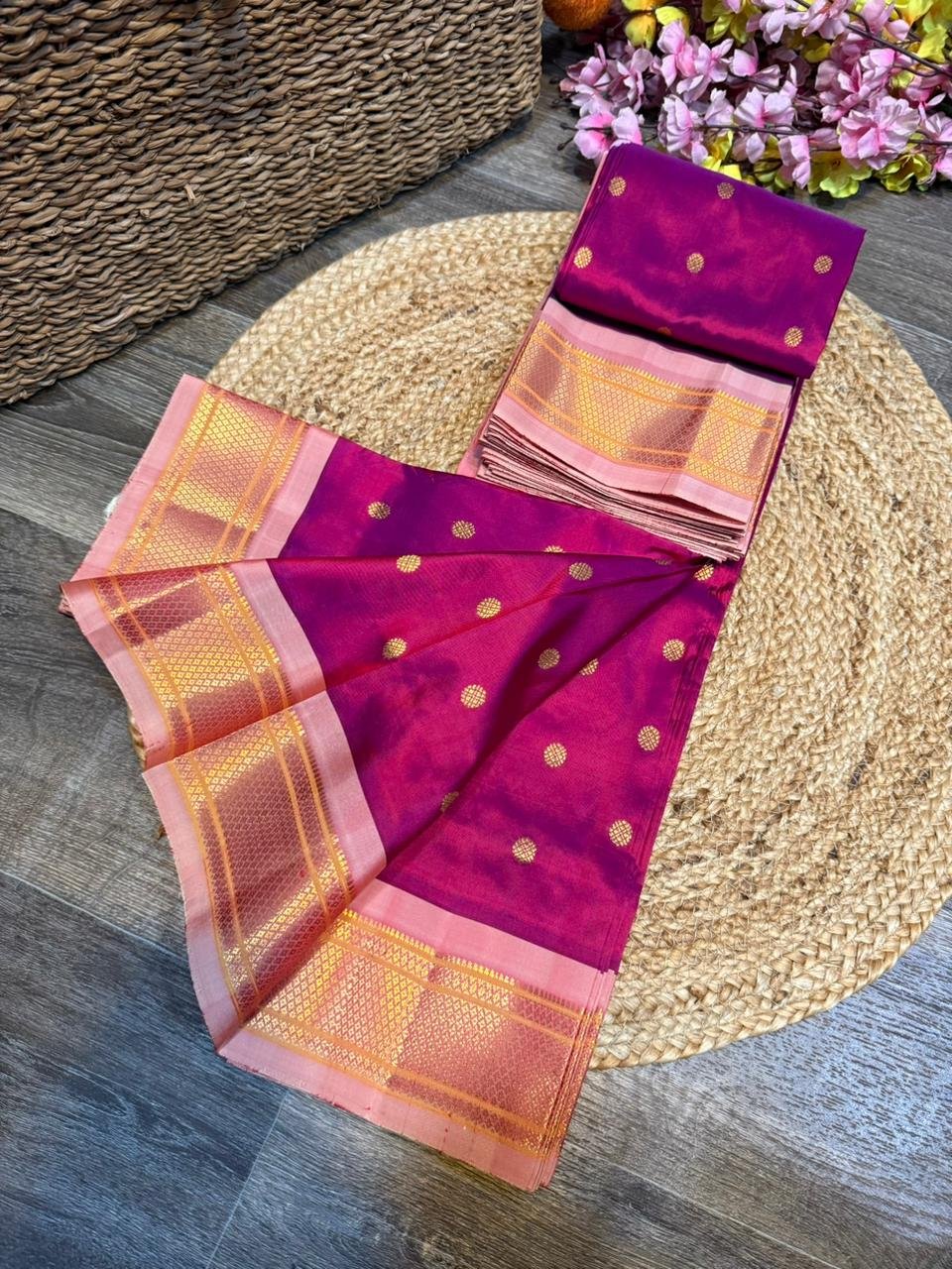 Kalanjali Maharani Paithani Pure Silk image 51