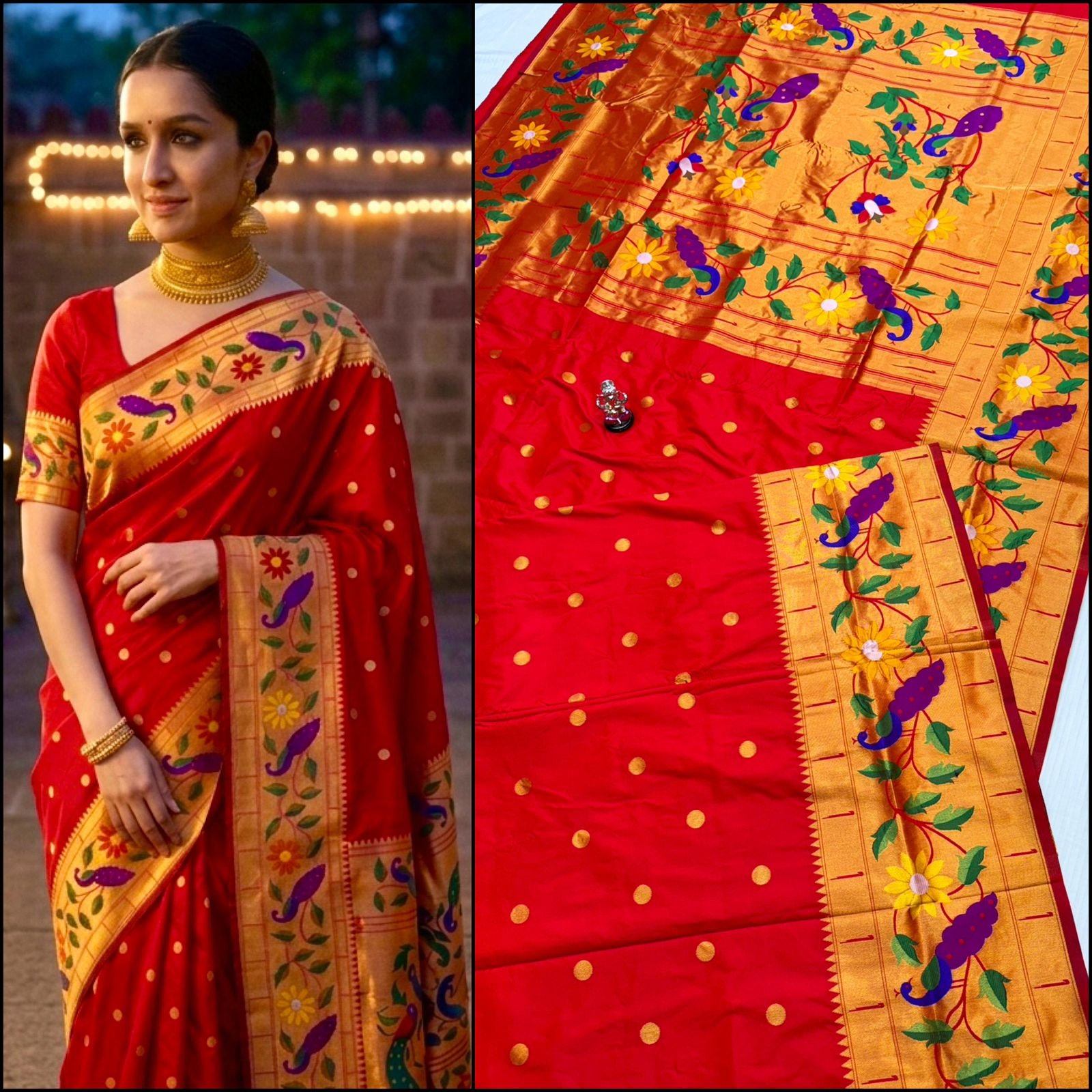 Radha Rani Brocade Paithani image 34