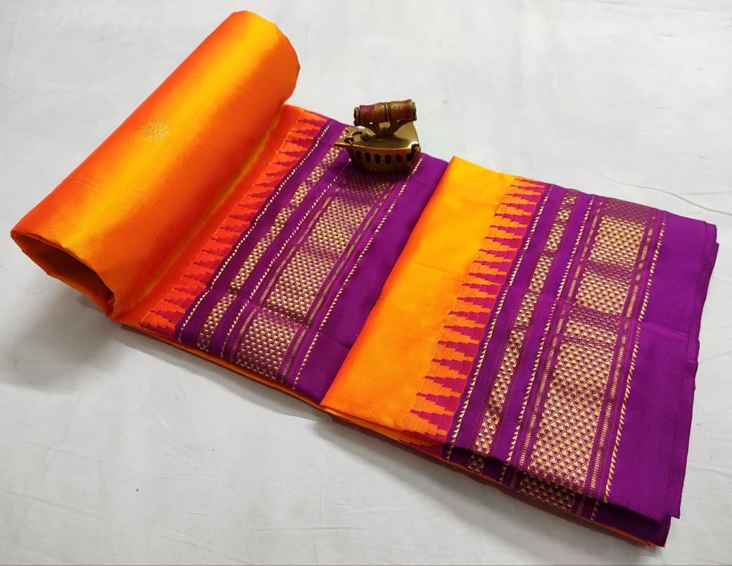 Chandrakor Paithani Pure Silk image 39