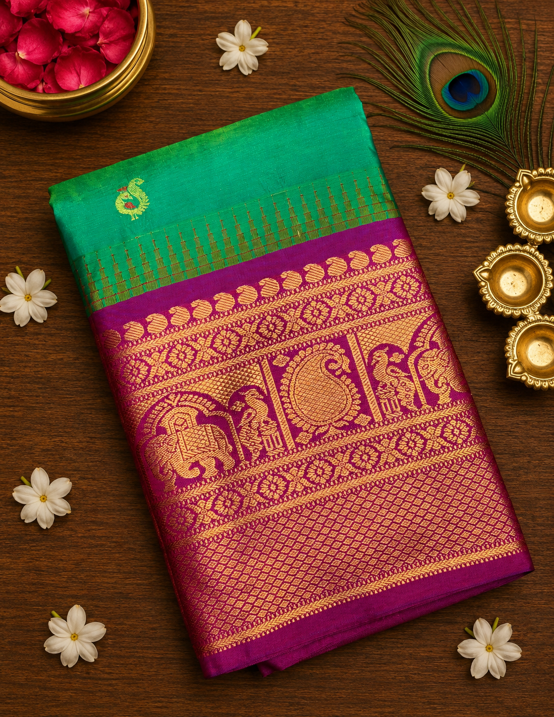 Gadwal Semi Silk Sarees image 10