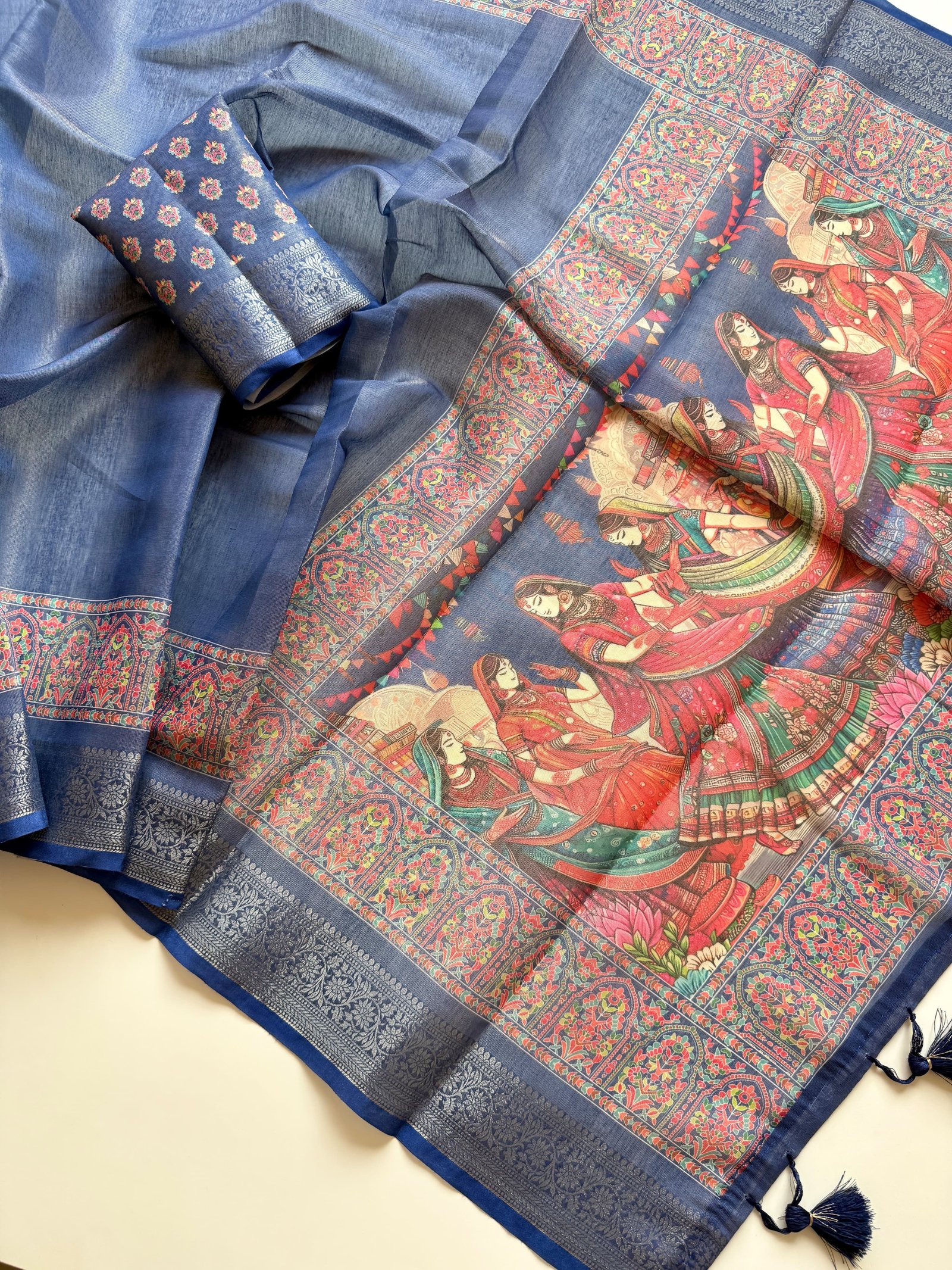 Pure Tissue Erod Silk Jaquard Weaving Saree image 6