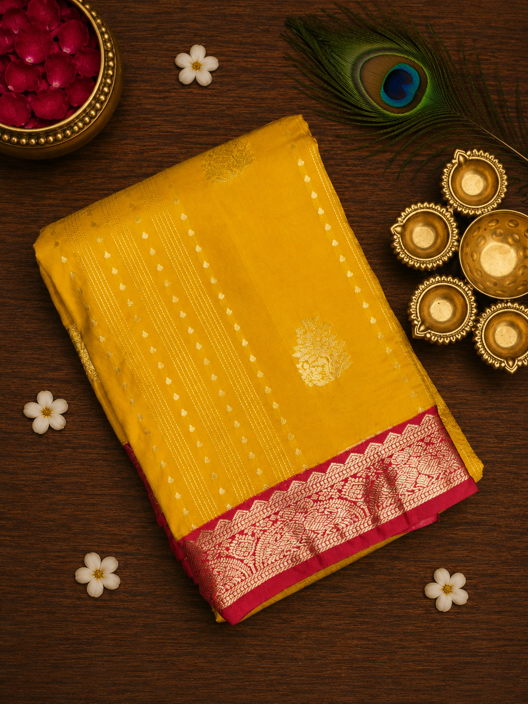 Small Border Korvai Kanchi Semi Silk Sarees image 32