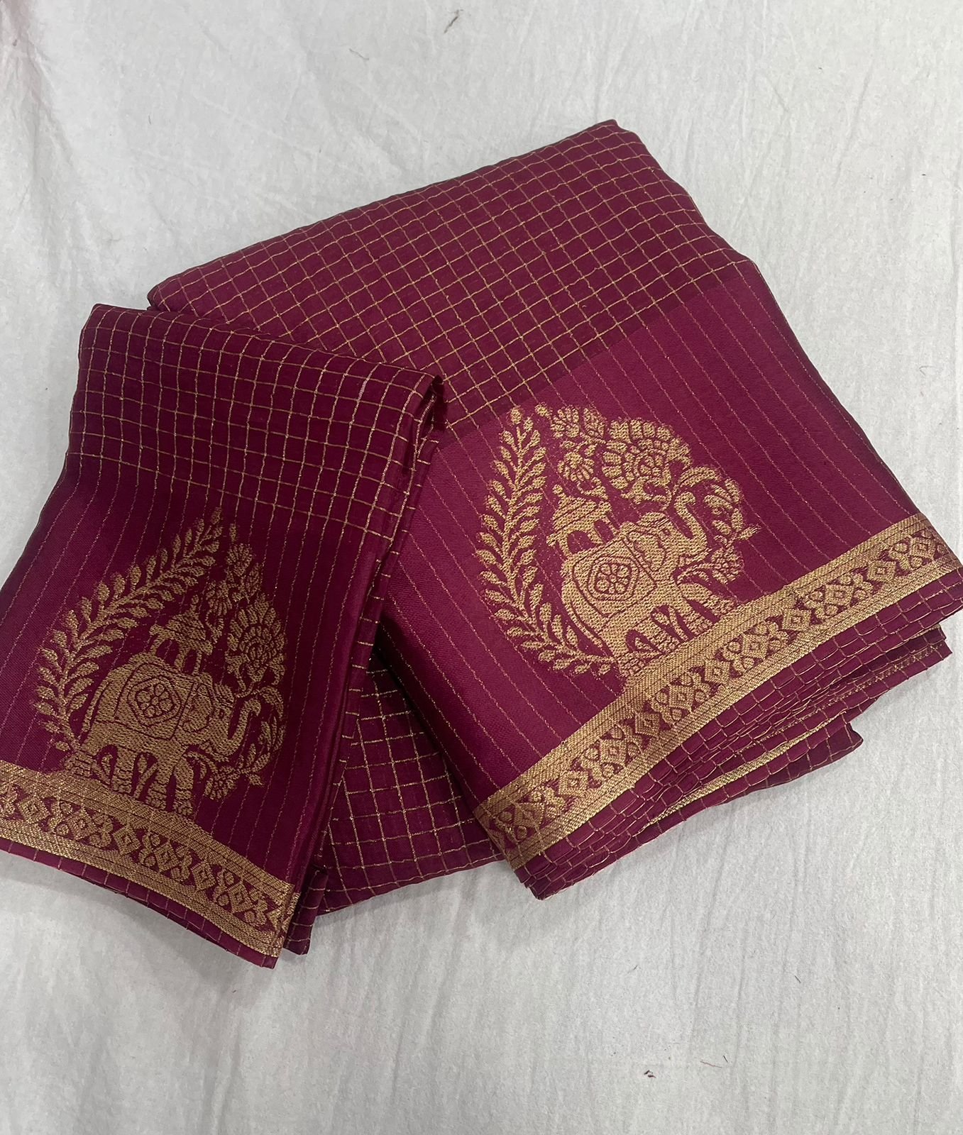 Viscose Chinon Weaving Pattern Saree image 9