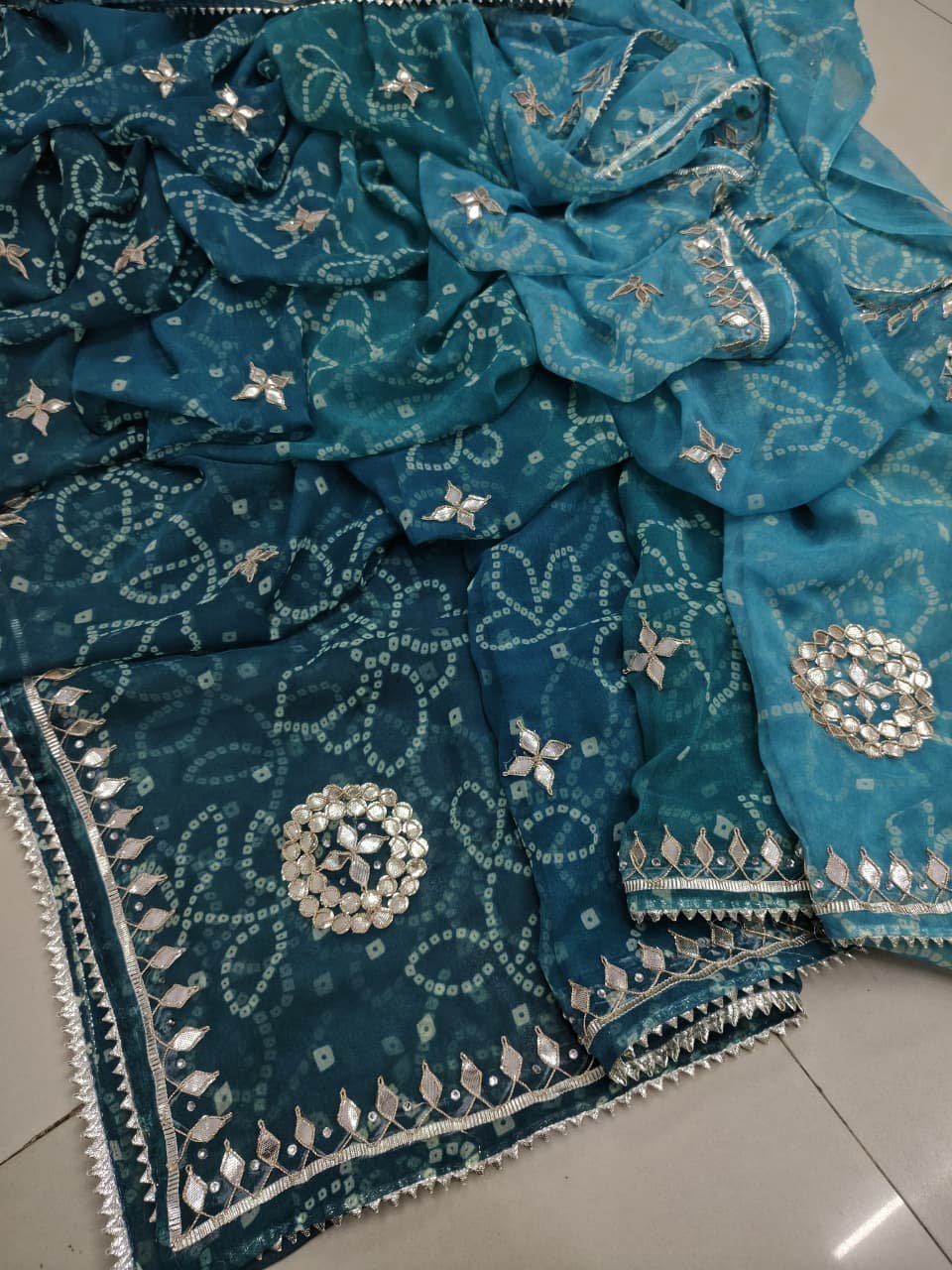 Georgette Fabric Rajasthani Gota Patti Work