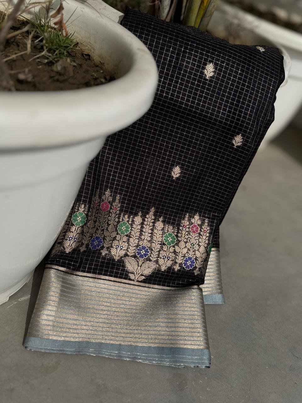 2 Banarasi Dybal Dupion Silk image 7