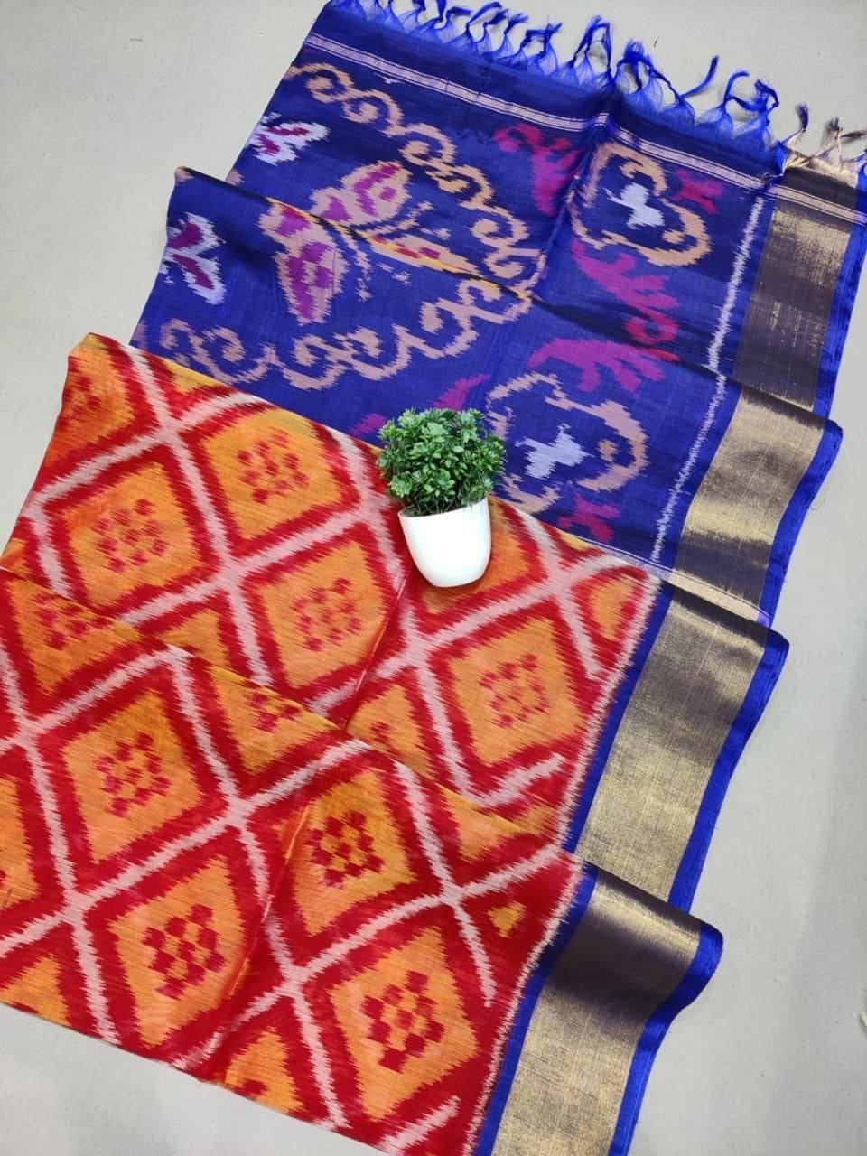 Single Ikkat Sico Cotton Sarees image 21