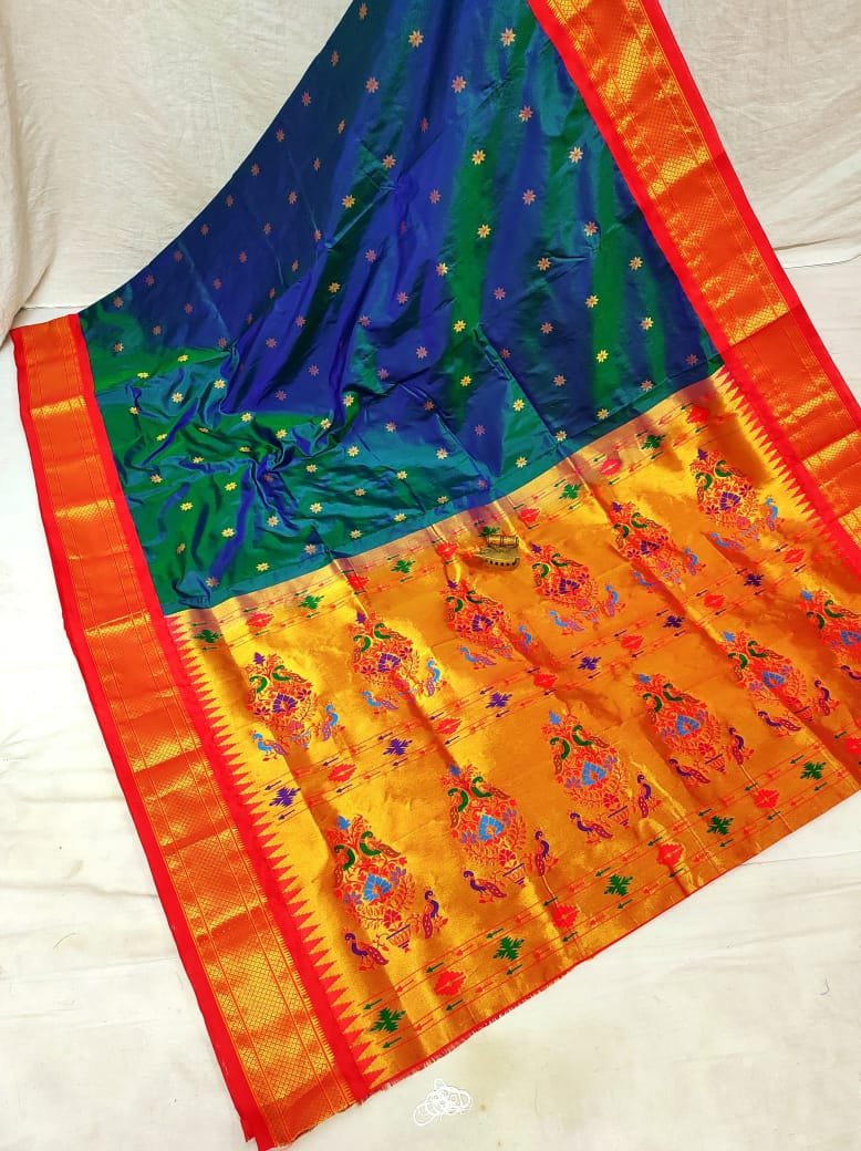 Karnful Pdiyal Paithani Pure Silk image 15