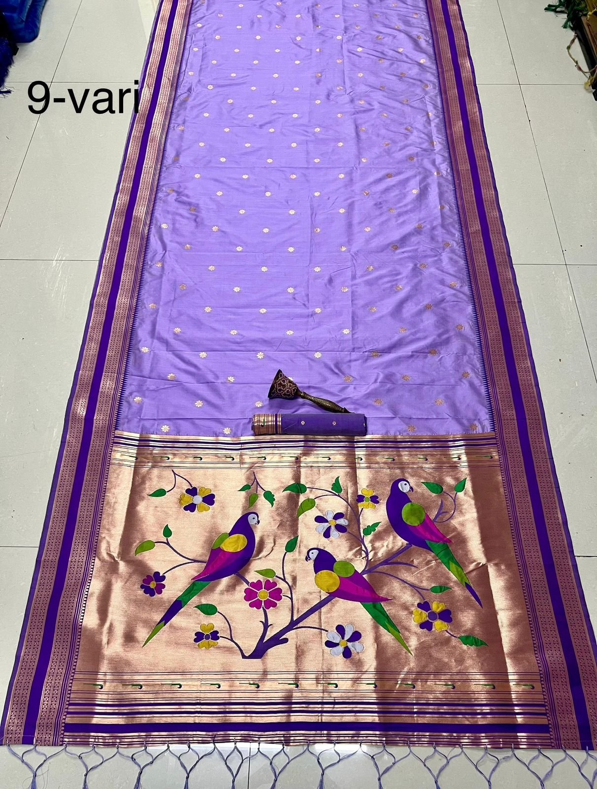 9 Vaar Narayanpet Paithani image 5